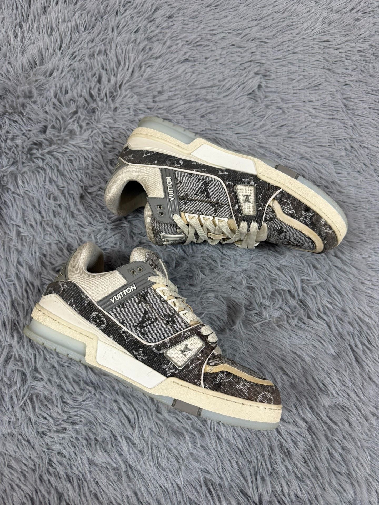 Louis Vuitton Louis Vuitton Training Denim White Lowtop Sneakers 42 Men Size US 9 / EU 42 - 3 Thumbnail