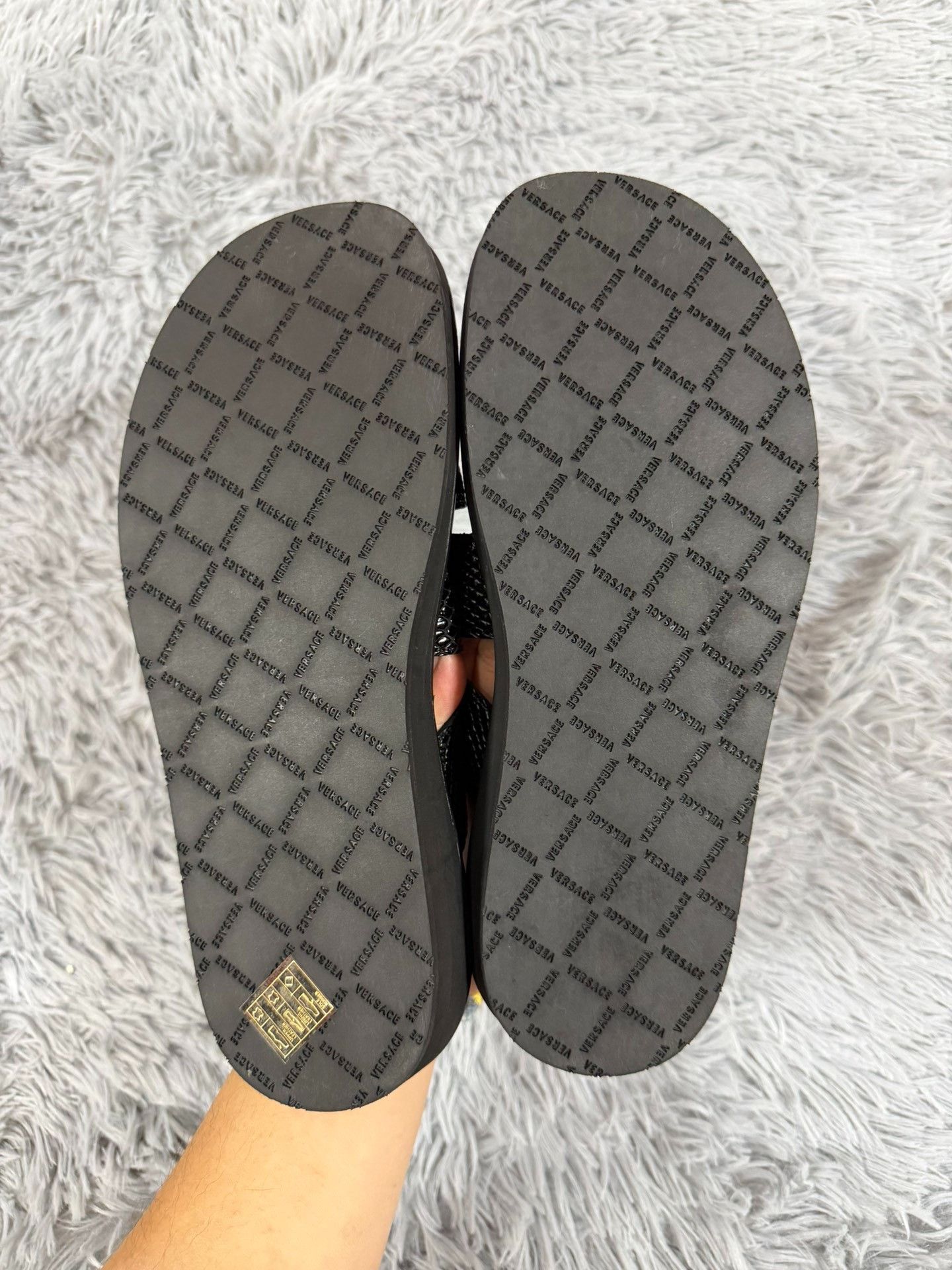 Versace Versace Black Sandals 39 Men Size US 6.5 / EU 39-40 - 2 Thumbnail