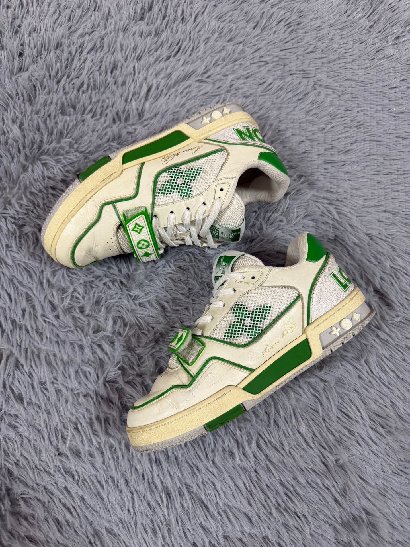 Louis Vuitton Louis Vuitton Training Green Lowtop Sneakers 6 Men Size US 6 / EU 39 - 2 Thumbnail