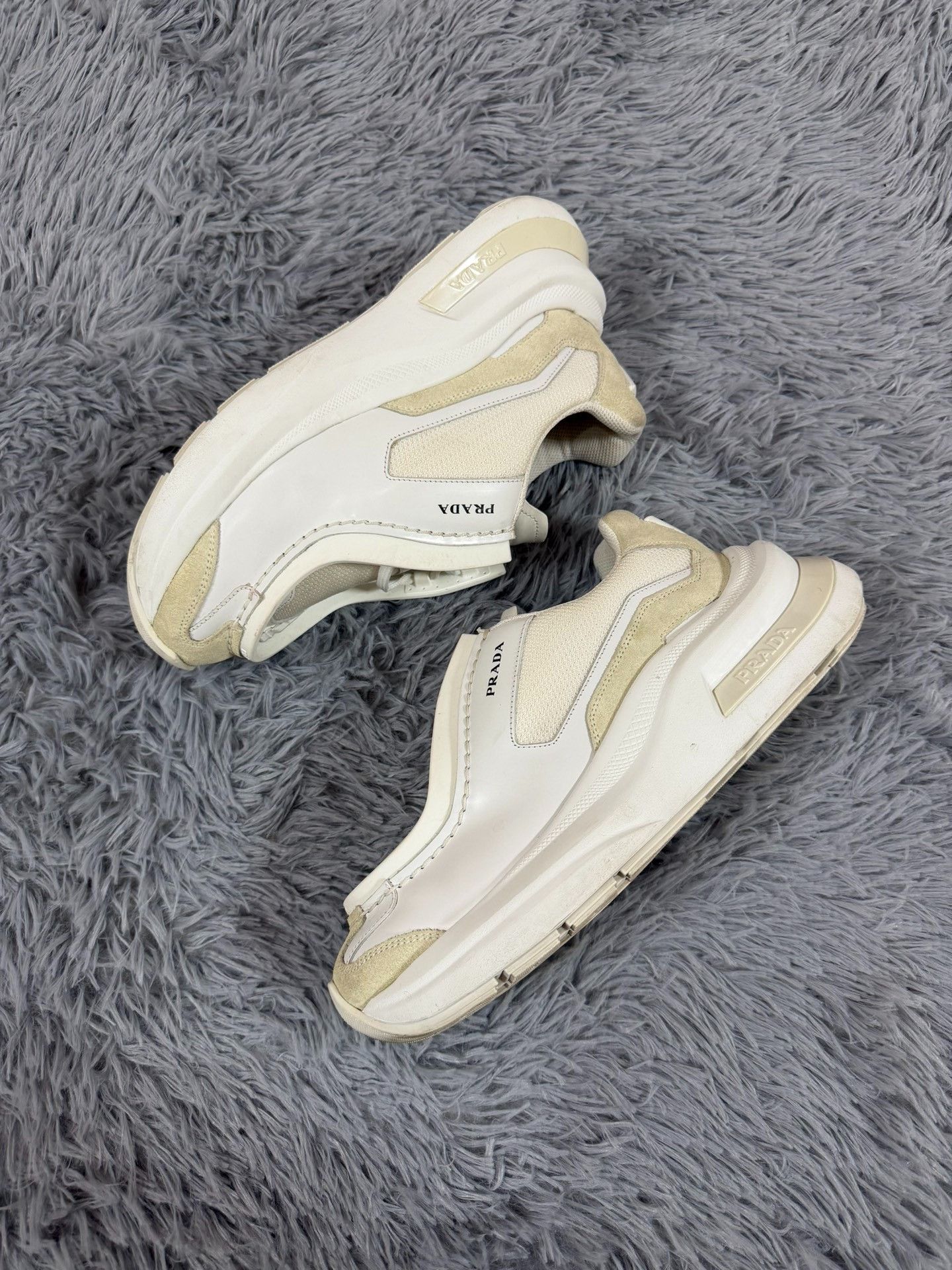 Prada Prada Collab White Lowtop Sneakers 7.5 Men Size US 7.5 / EU 40-41 - 2 Thumbnail
