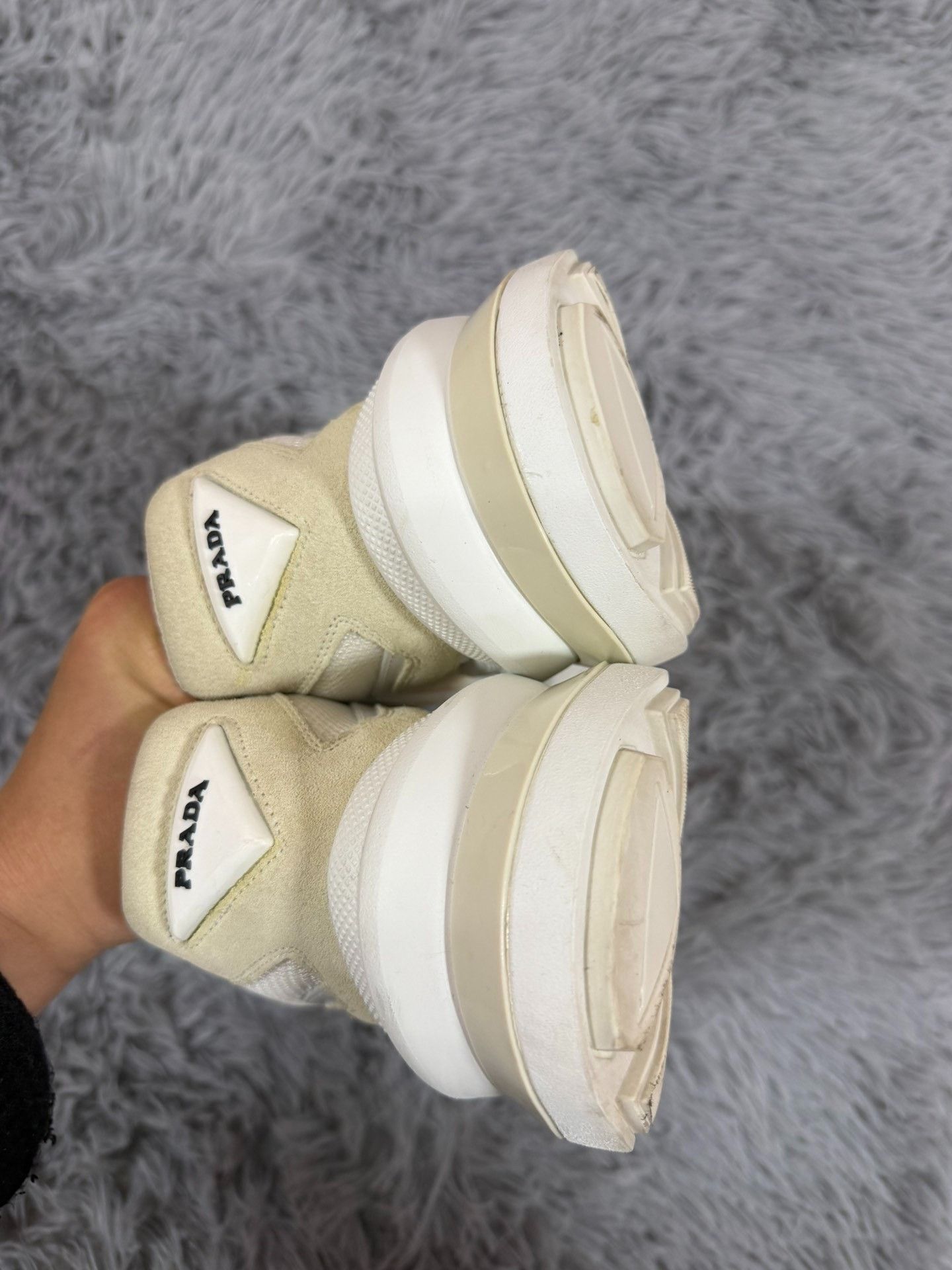 Prada Prada Collab White Lowtop Sneakers 7.5 Men Size US 7.5 / EU 40-41 - 4 Thumbnail