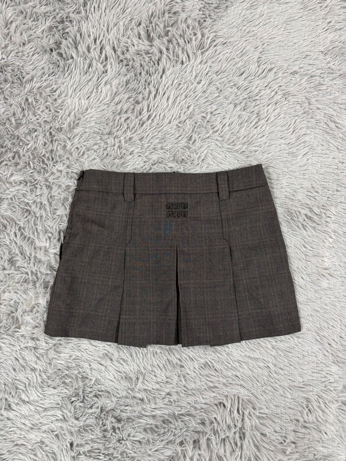 Miu Miu Miu Miu Casual Plaid Gray Mini Dress it_40 Women Size S / US 4 / IT 40 - 2 Thumbnail