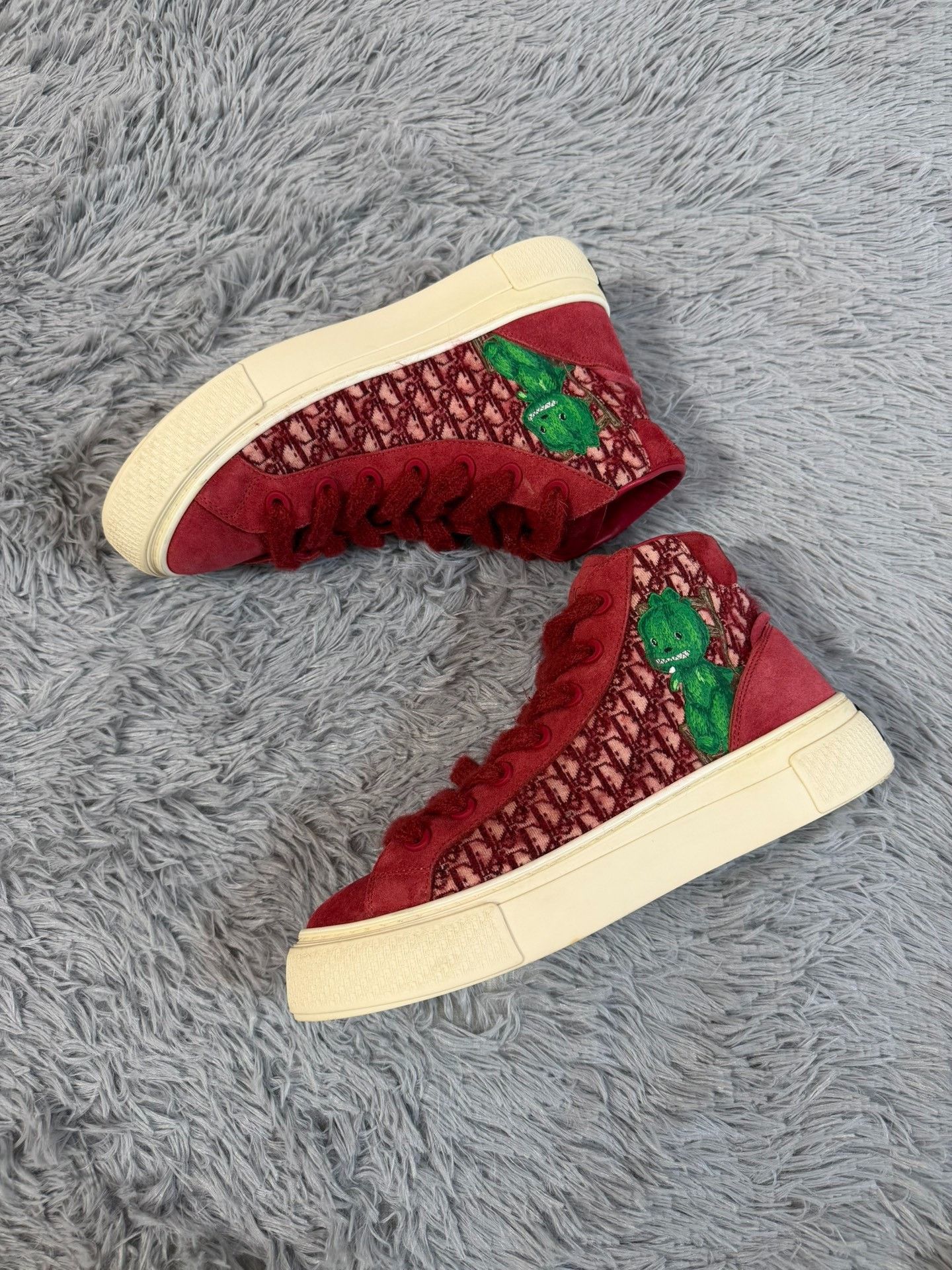 Dior Dior Limited Red Hitop Sneakers 9 Men Size US 9 / EU 42 - 2 Thumbnail