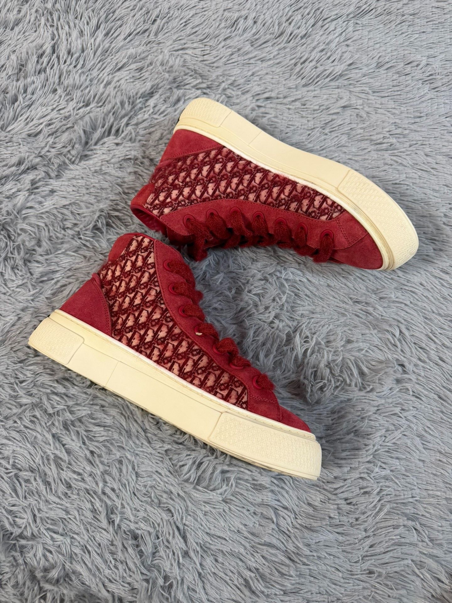 Dior Dior Limited Red Hitop Sneakers 9 Men Size US 9 / EU 42 - 3 Thumbnail