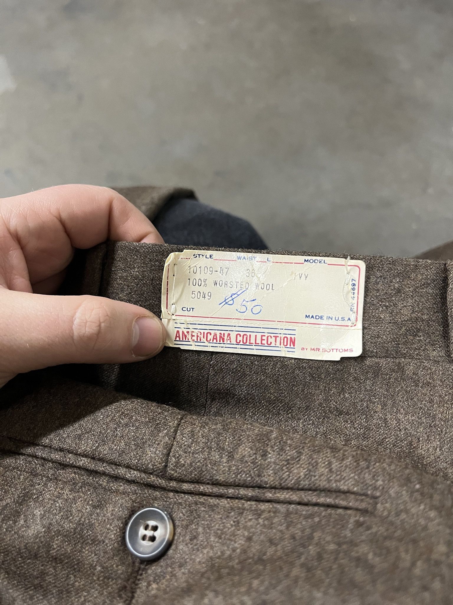 Vintage × Woolrich Woolen Mills Vintage 1960s Wool Raw Hem Trousers Size 36 Size US 36 / EU 52 - 7 Thumbnail