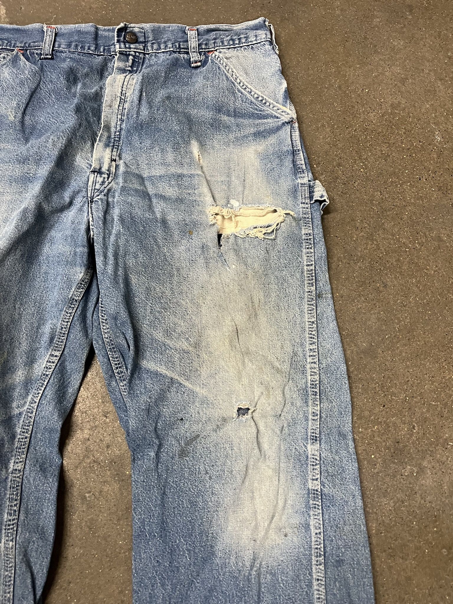 Vintage × Woolrich Woolen Mills Vintage 1980s Sears Distressed Denim Jeans Size 35 Size US 35 - 2 Thumbnail