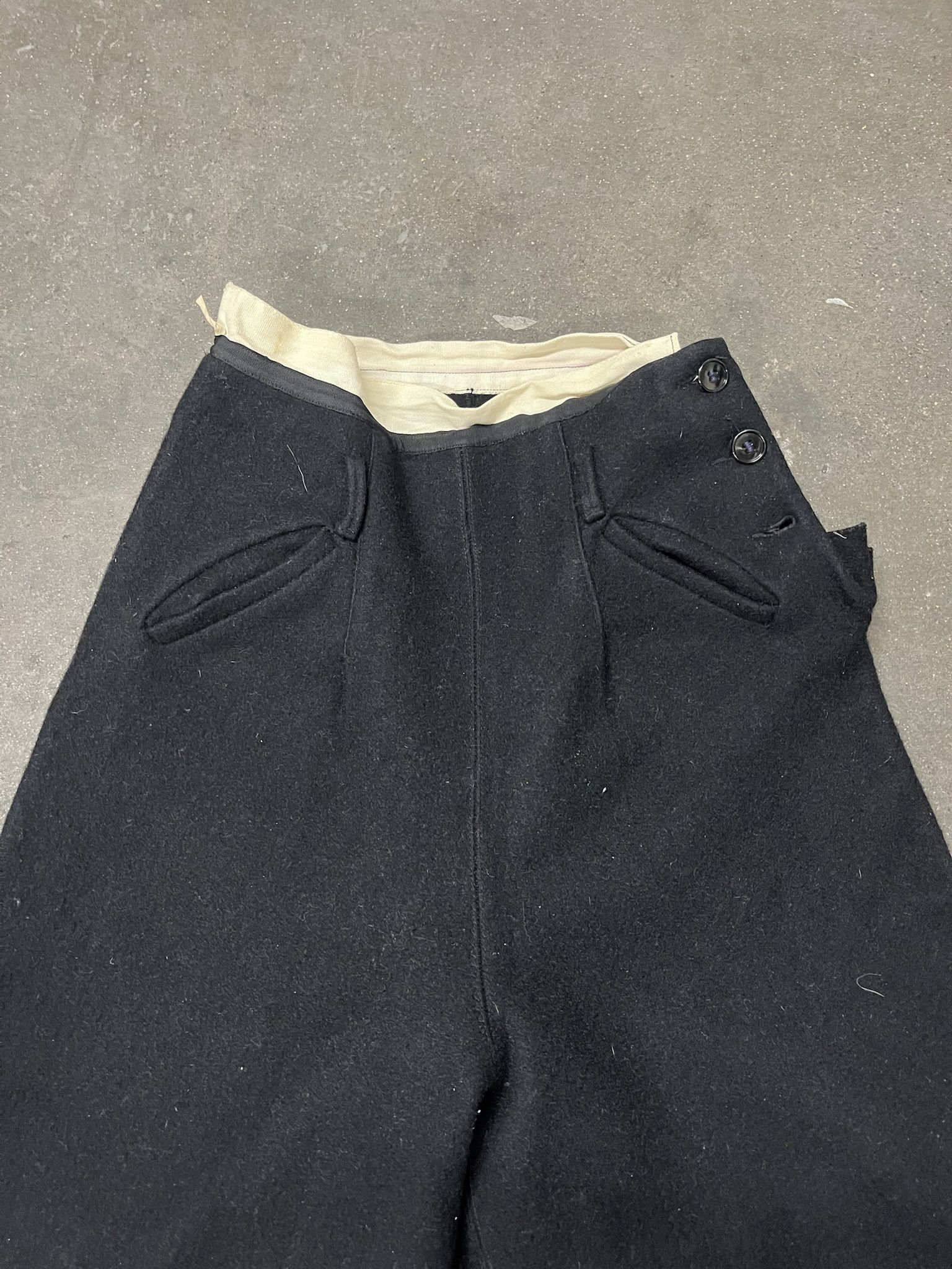 Vintage × Woolrich Woolen Mills Vintage 1950s Black Wool Pants Size 27 Size US 27 - 5 Thumbnail
