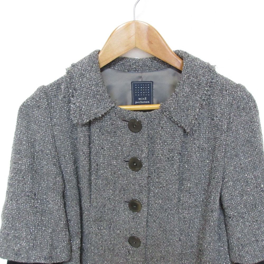mina perhonen Mina Perhonen mina perhonen twinkle wool silk jacket Textile Outerwear ka2100 DUTY FREE for USA Size ONE SIZE - 3 Thumbnail