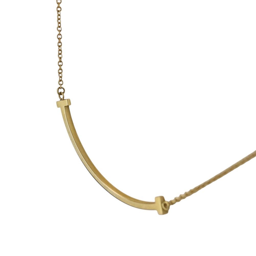 Tiffany & Co. Tiffany & Co. Tiffany&Co T Smile Small Au750 Necklace Precious Metal Necklace DUTY FREE for USA Size ONE SIZE - 4 Thumbnail