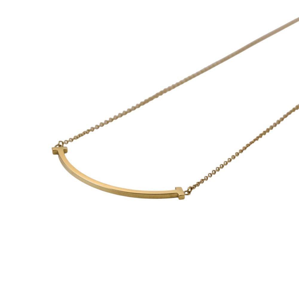 Tiffany & Co. Tiffany & Co. Tiffany&Co T Smile Small Au750 Necklace Precious Metal Necklace DUTY FREE for USA Size ONE SIZE - 5 Thumbnail