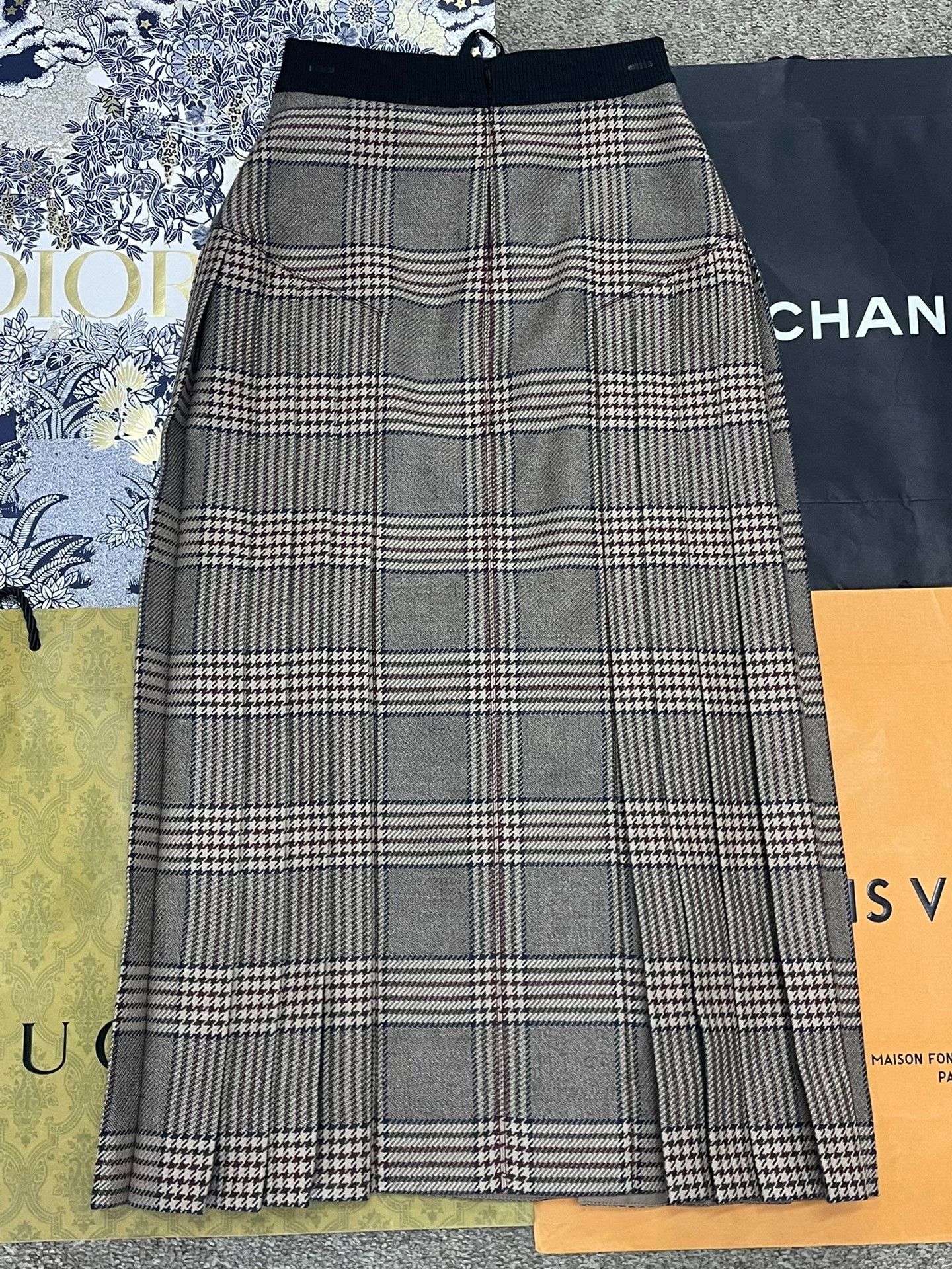 Fendi Fendi High-Waist Plaid Skirt Size 38" / US 16 / IT 52 - 2 Thumbnail