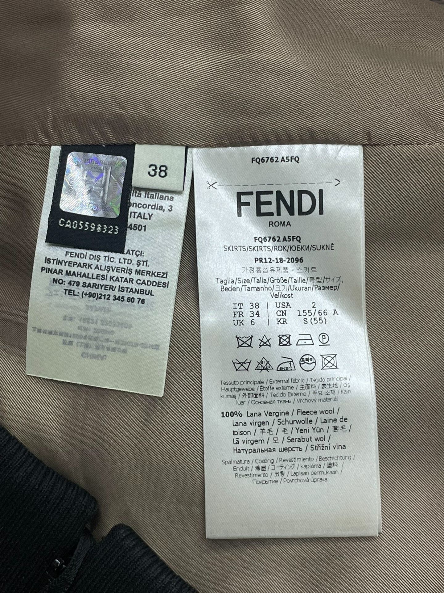 Fendi Fendi High-Waist Plaid Skirt Size 38" / US 16 / IT 52 - 4 Thumbnail