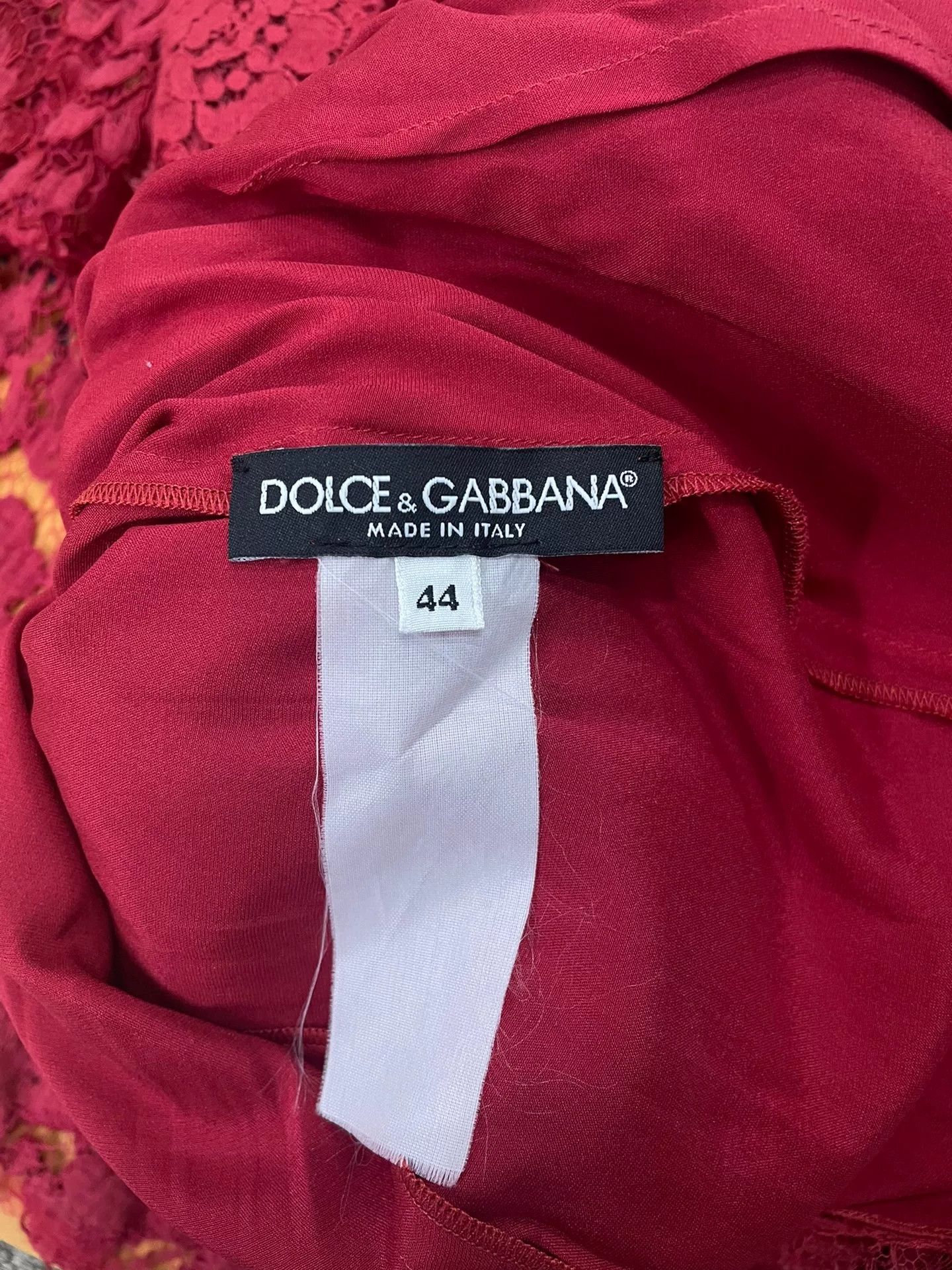 Dolce & Gabbana Dolce&Gabbana Red Lace Sleeveless Long Dress Size M / US 6-8 / IT 42-44 - 5 Thumbnail