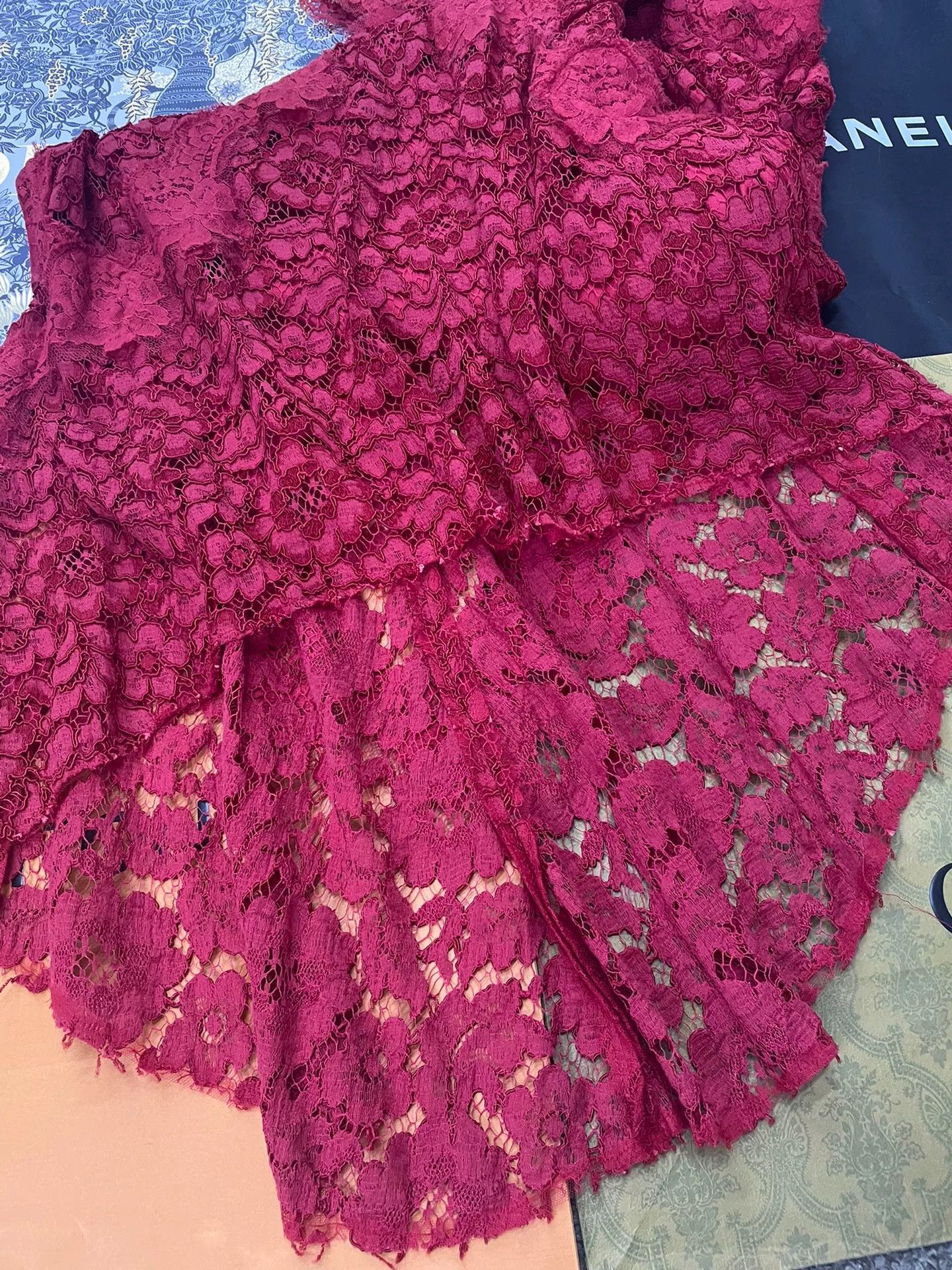 Dolce & Gabbana Dolce&Gabbana Red Lace Sleeveless Long Dress Size M / US 6-8 / IT 42-44 - 4 Thumbnail