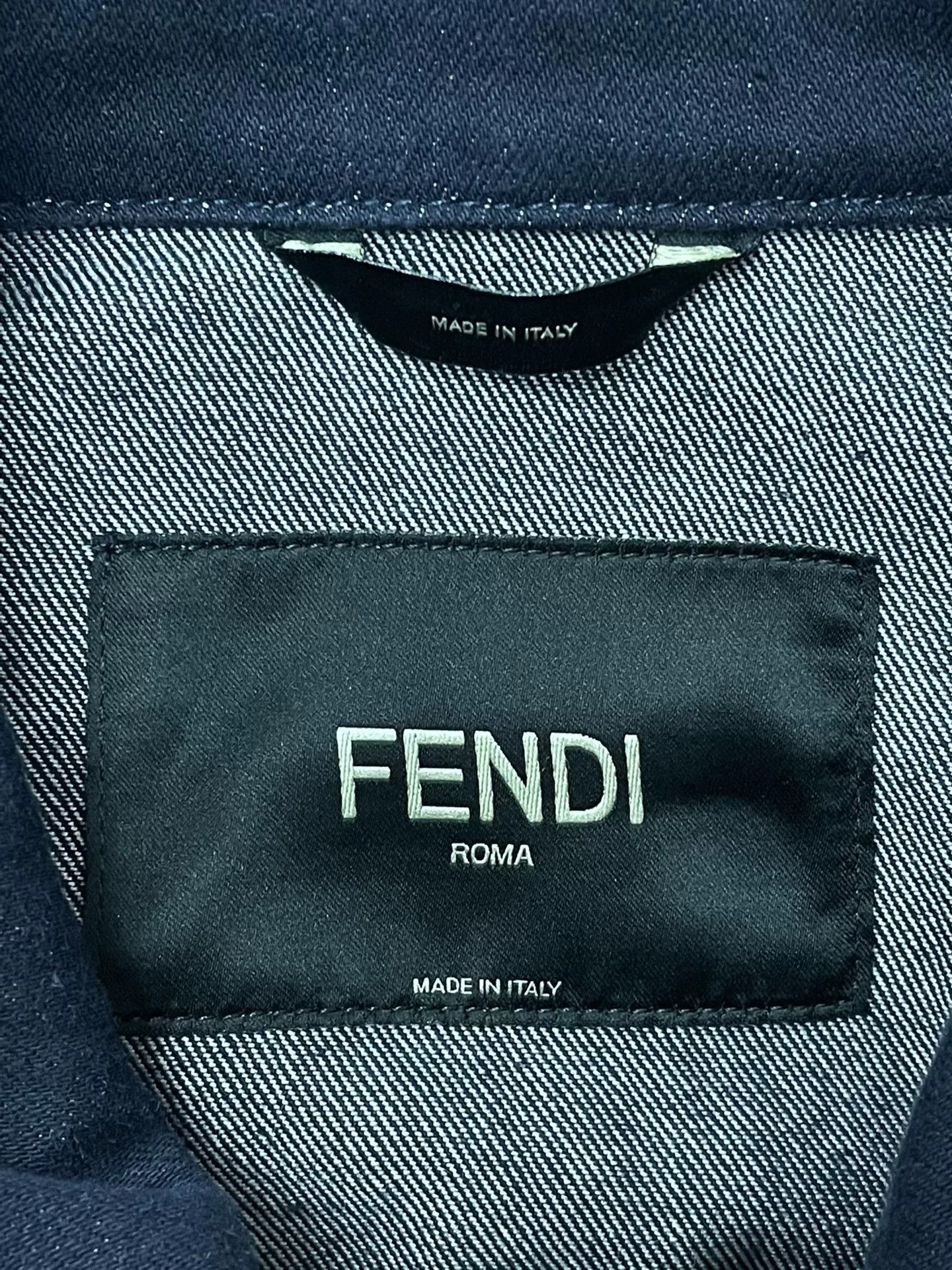 Fendi Fendi Blue Letter Embroidery Denim Jacket Size US S / EU 44-46 / 1 - 4 Thumbnail