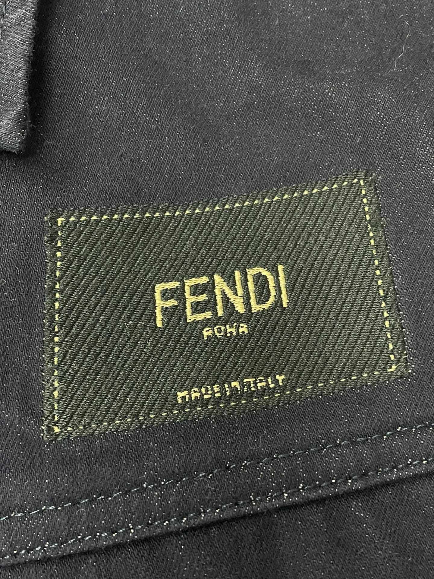 Fendi Fendi Blue Letter Embroidery Denim Jacket Size US S / EU 44-46 / 1 - 2 Thumbnail