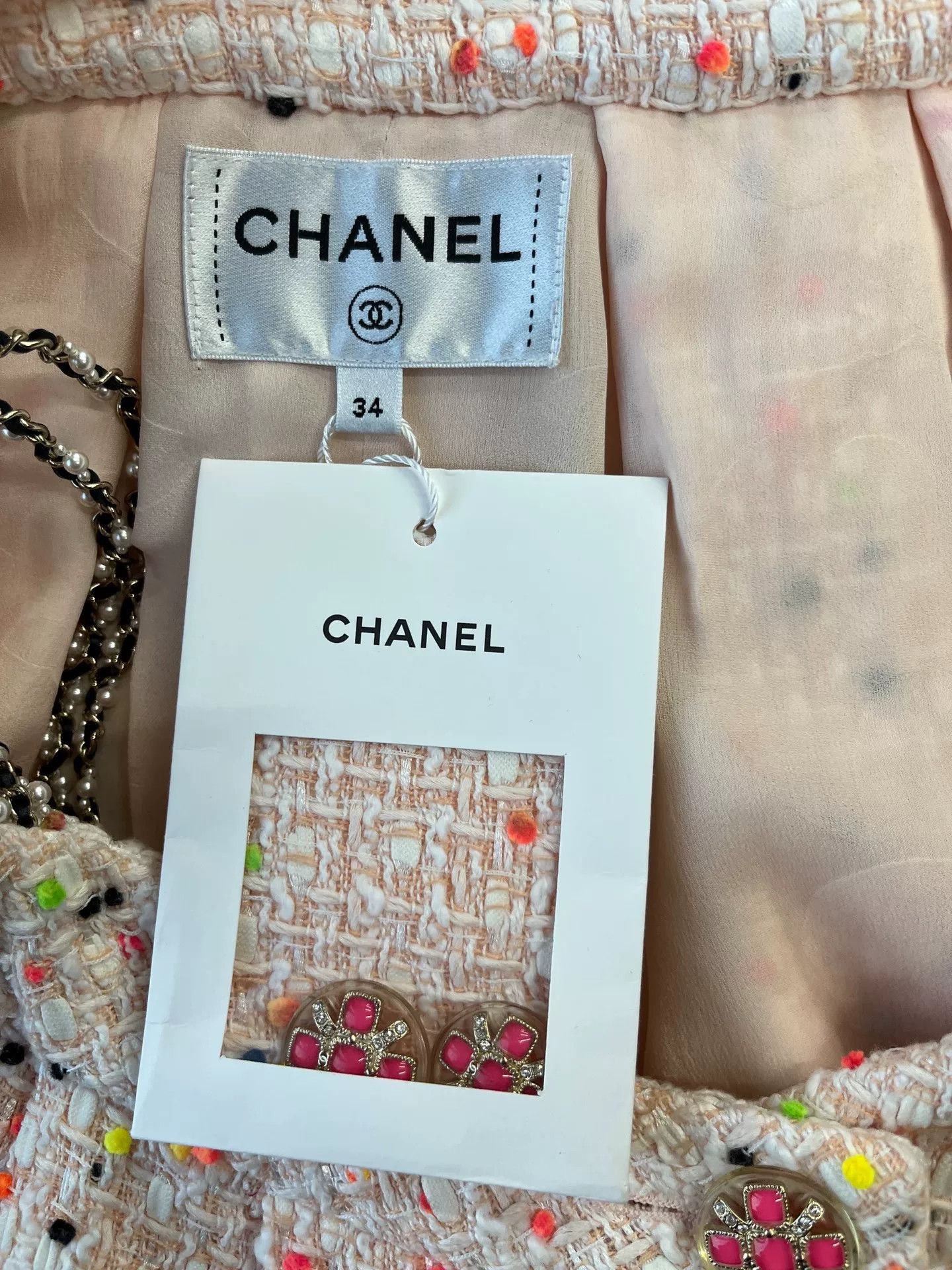 Chanel Chanel Beach Collection Pink Pearl Chain Dress Size XXS / US 00 / IT 34 - 5 Thumbnail