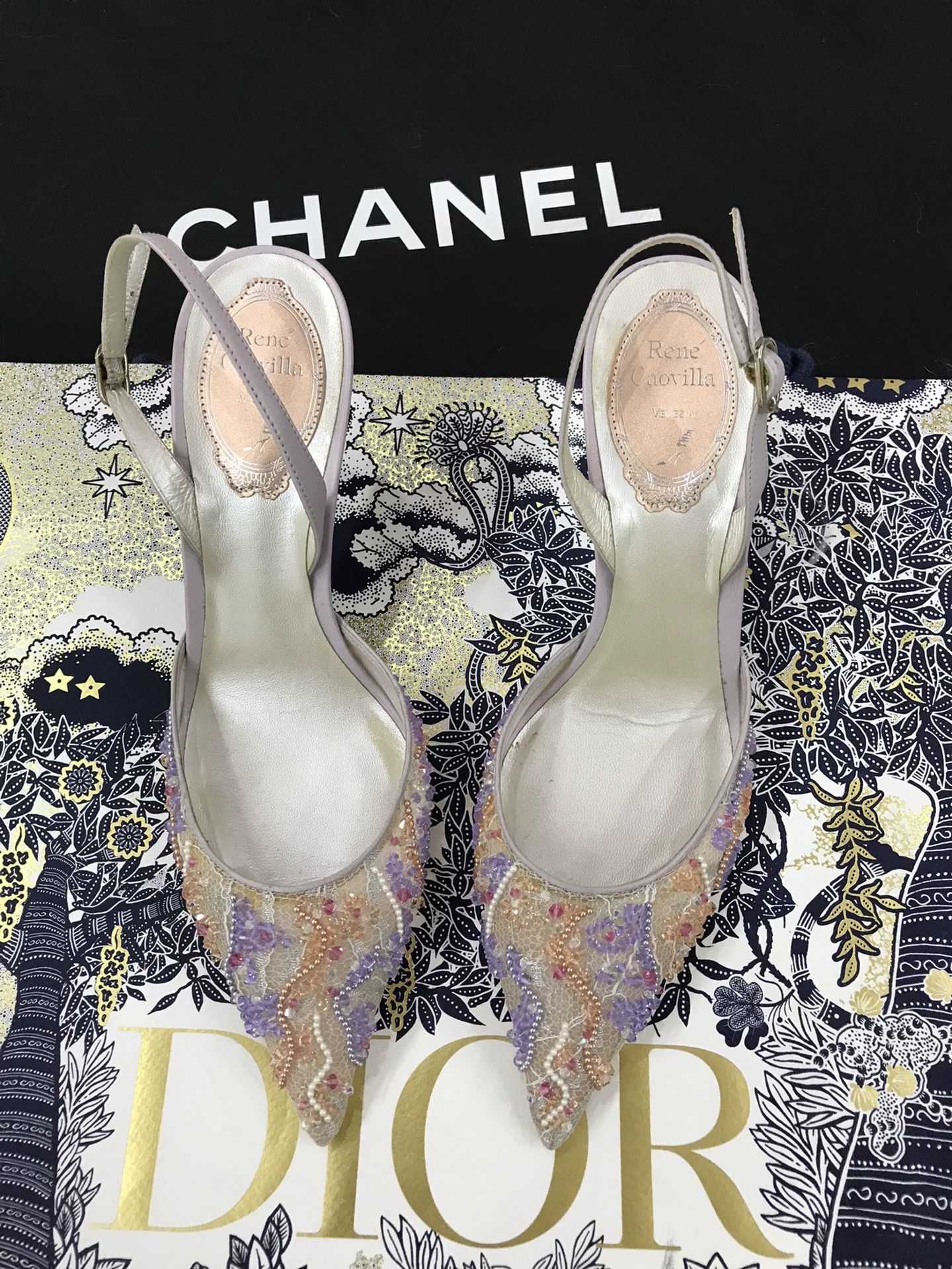 Rene Caovilla Rene Caovilla Beaded High Heels Size US 5.5 / IT 35.5 - 2 Thumbnail