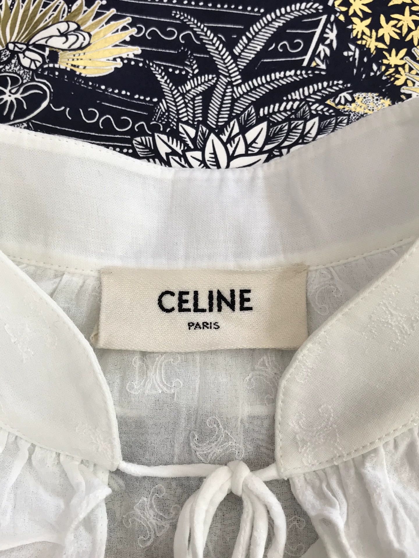 Celine Celine Peter Pan Collar Logo Top Size XS / US 0-2 / IT 36-38 - 4 Thumbnail
