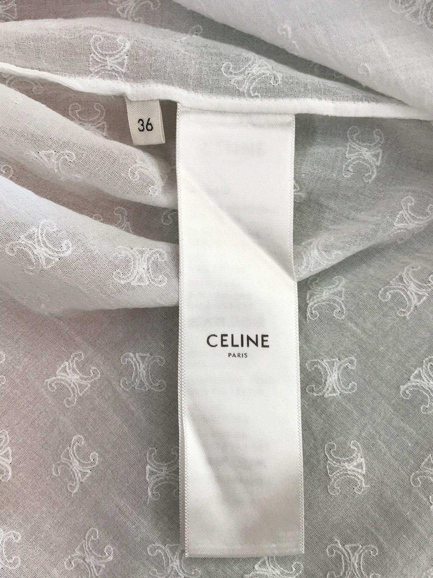 Celine Celine Peter Pan Collar Logo Top Size XS / US 0-2 / IT 36-38 - 5 Thumbnail