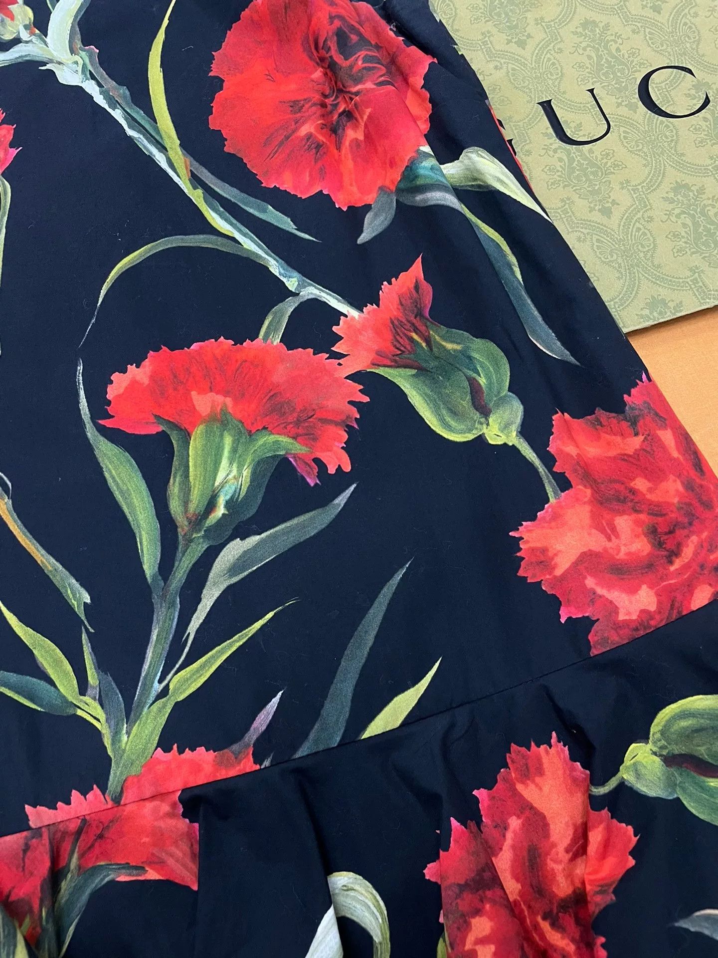 Dolce & Gabbana Dolce&Gabbana Carnation Print Dress Size S / US 4 / IT 40 - 2 Thumbnail