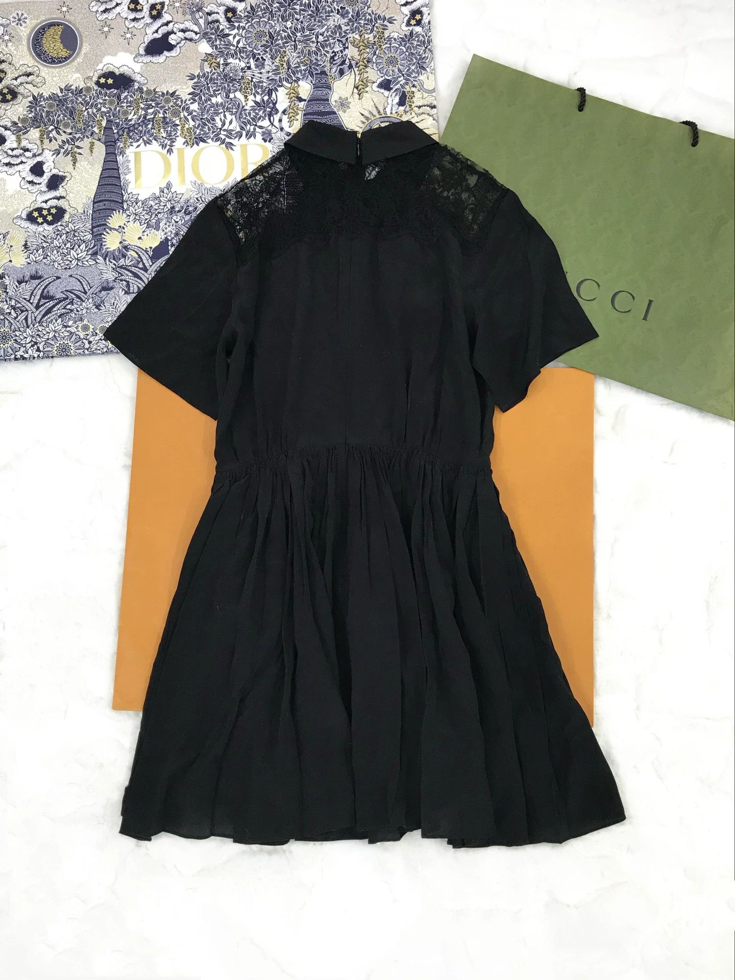 Miu Miu Miu Miu Black Lapel Lace Dress Size M / US 6-8 / IT 42-44 - 2 Thumbnail