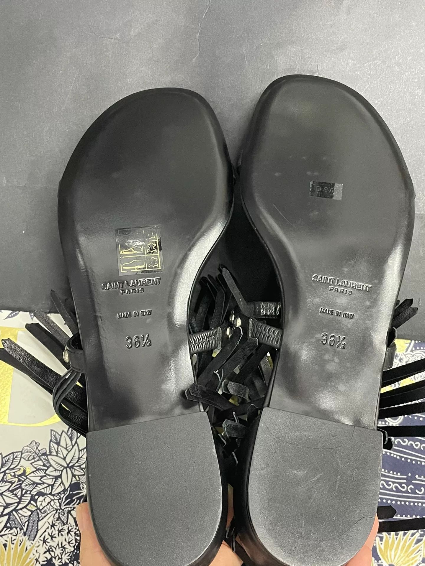 Saint Laurent Paris Saint Laurent Beaded Tassel Flat Sandals Size US 5.5 / IT 35.5 - 5 Thumbnail