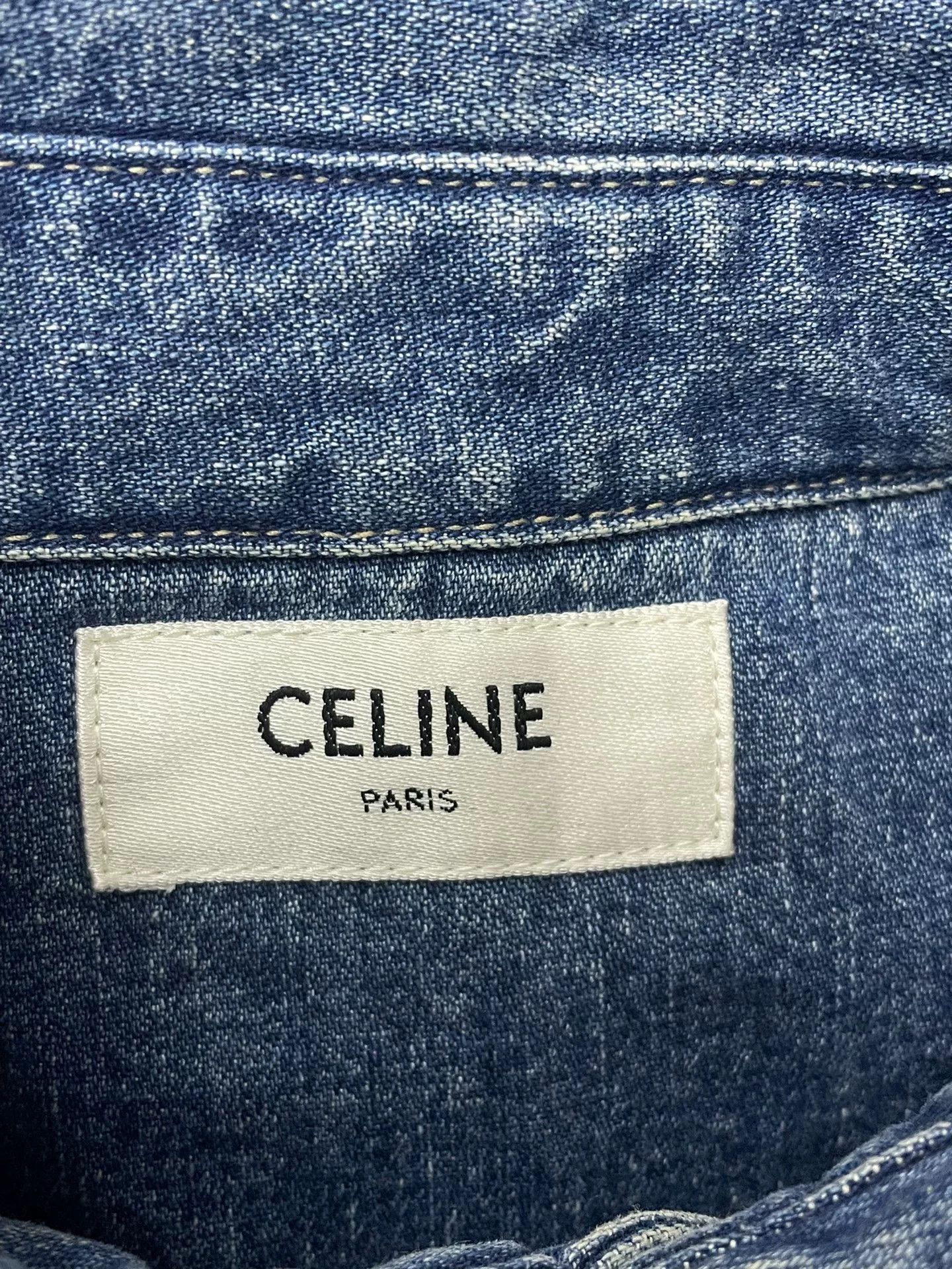 Celine Celine Denim Shirt Top Size S / US 4 / IT 40 - 4 Thumbnail