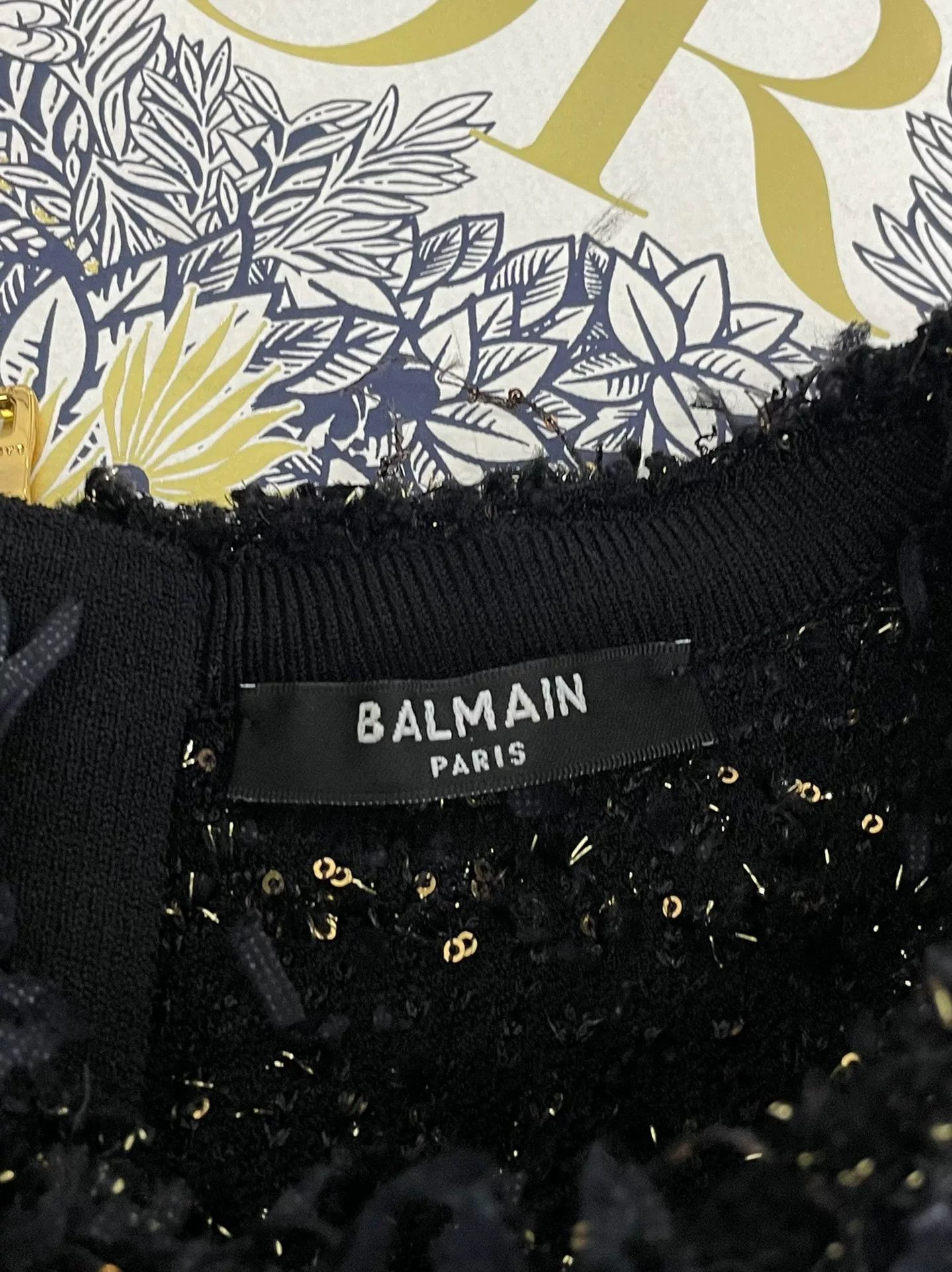 Balmain Balmain Black Gold Thread Woven Dress Size XS / US 0-2 / IT 36-38 - 5 Thumbnail