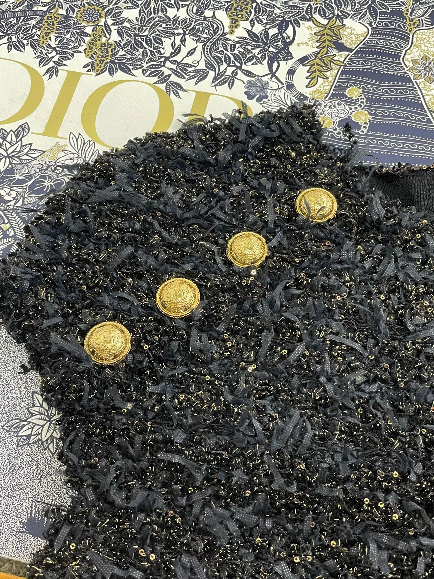 Balmain Balmain Black Gold Thread Woven Dress Size XS / US 0-2 / IT 36-38 - 3 Thumbnail