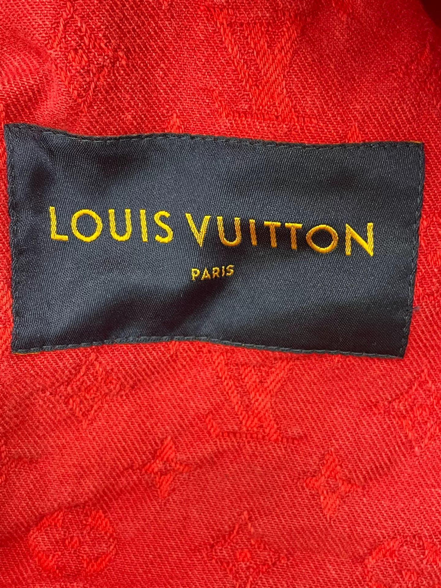 Louis Vuitton LV Red Monogram Denim Jacket Size US S / EU 44-46 / 1 - 4 Thumbnail
