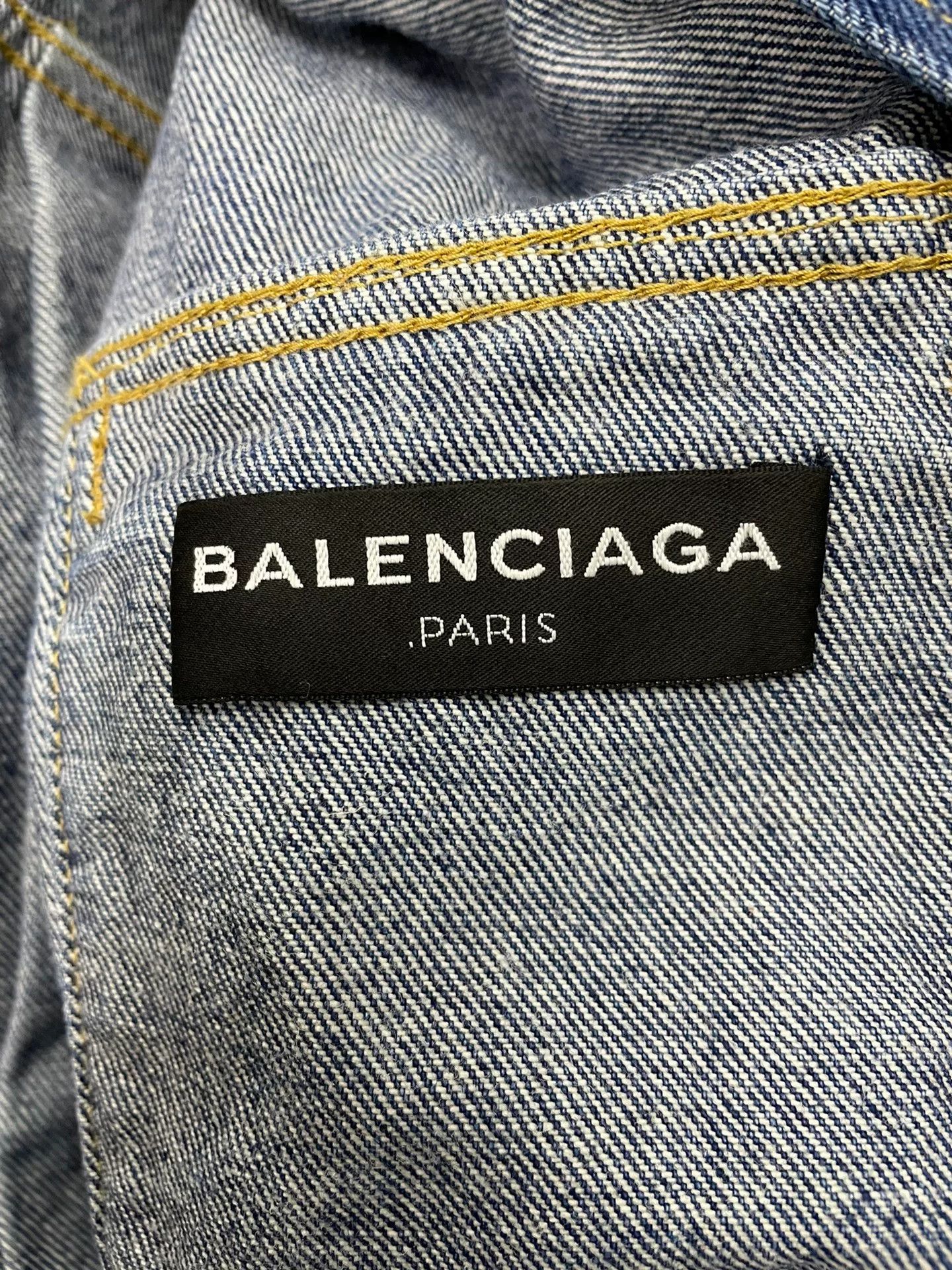 Balenciaga Balenciaga Zip Denim Jacket Size XXL / US 16-18 / IT 52-54 - 4 Thumbnail
