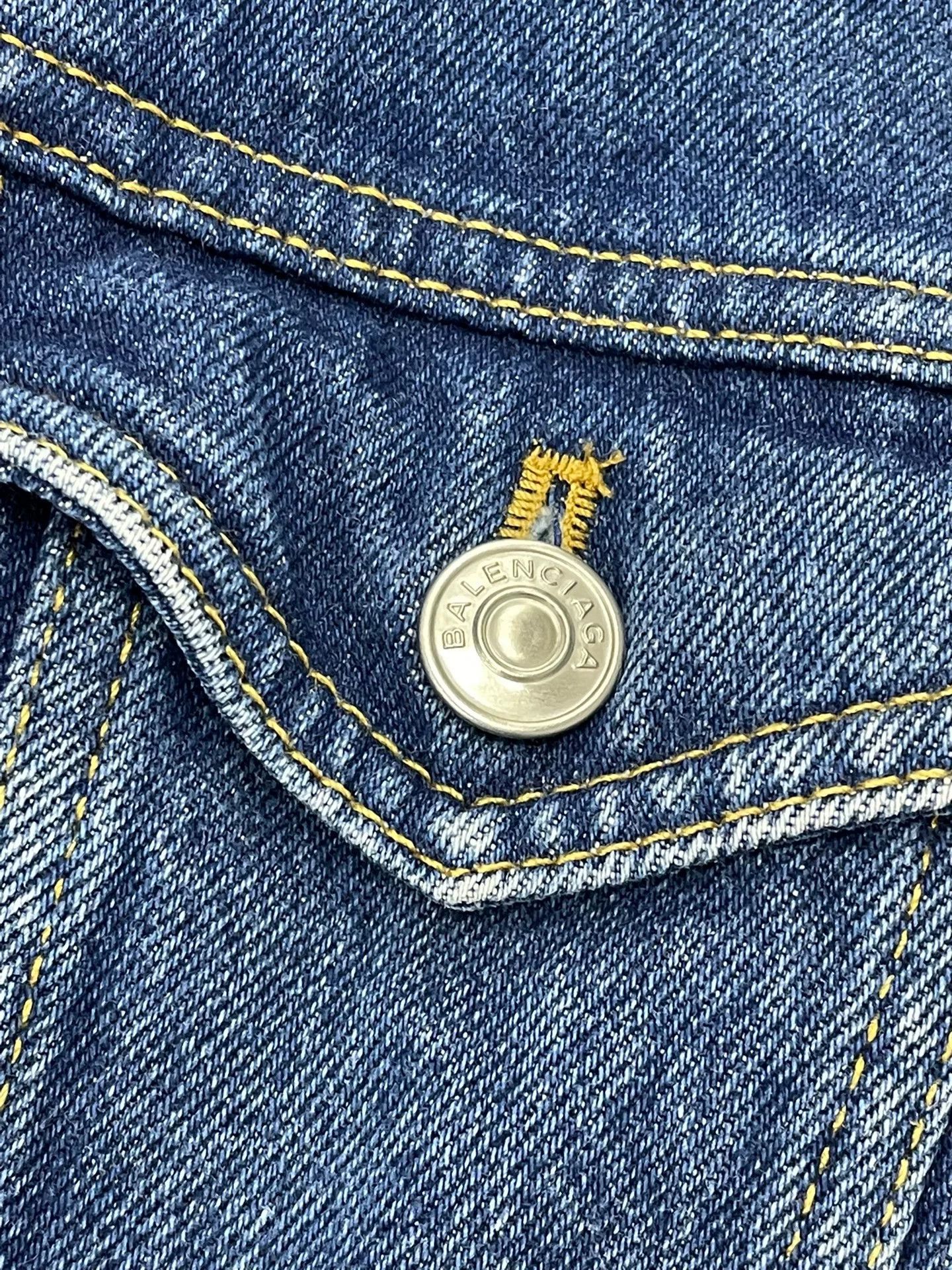 Balenciaga Balenciaga Zip Denim Jacket Size XXL / US 16-18 / IT 52-54 - 2 Thumbnail