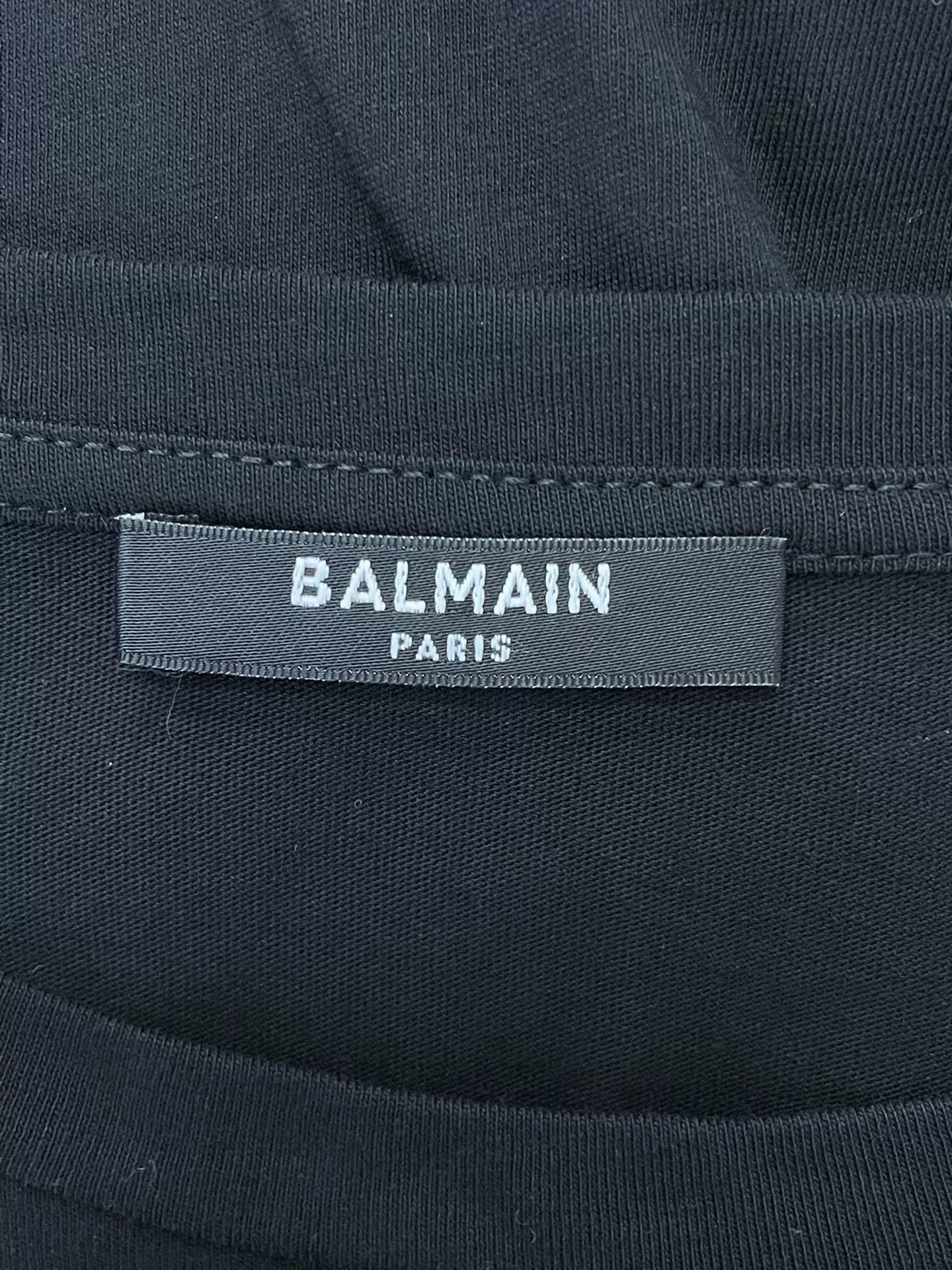 Balmain Balmain Black Gold Button Letter T-shirt Size XS / US 0-2 / IT 36-38 - 4 Thumbnail