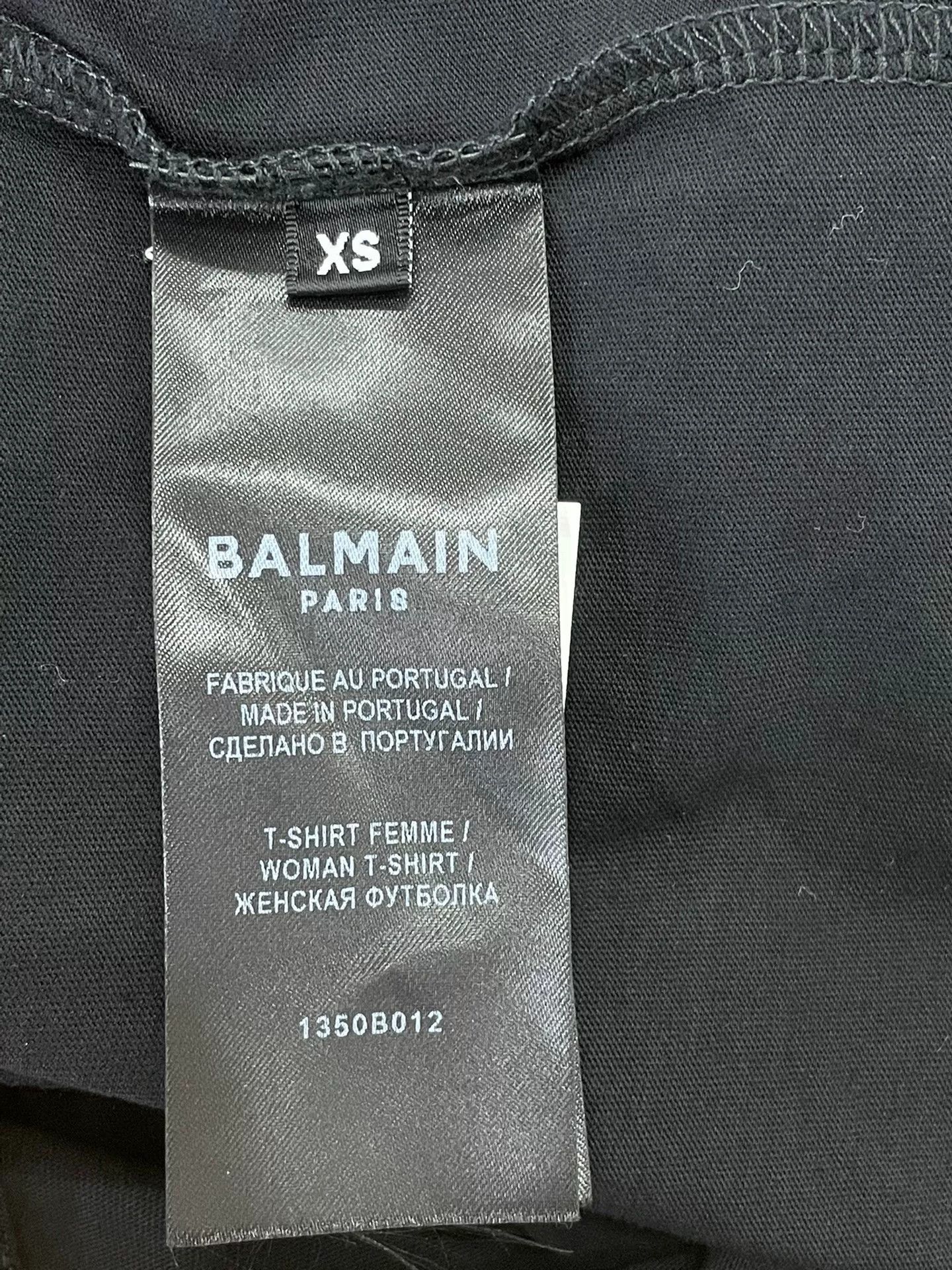 Balmain Balmain Black Gold Button Letter T-shirt Size XS / US 0-2 / IT 36-38 - 5 Thumbnail