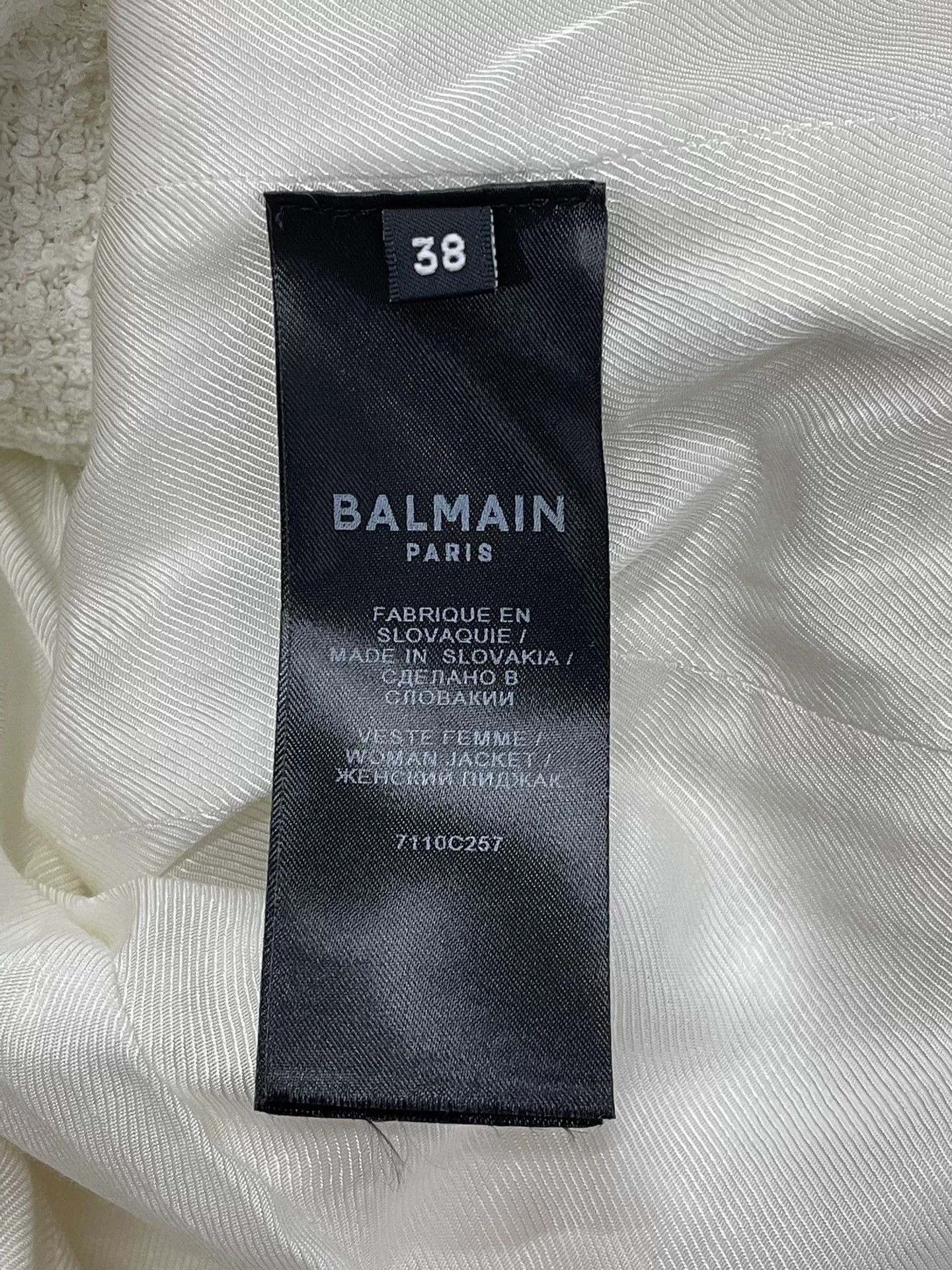 Balmain Balmain White Gold-Button Blazer Size S / US 4 / IT 40 - 5 Thumbnail