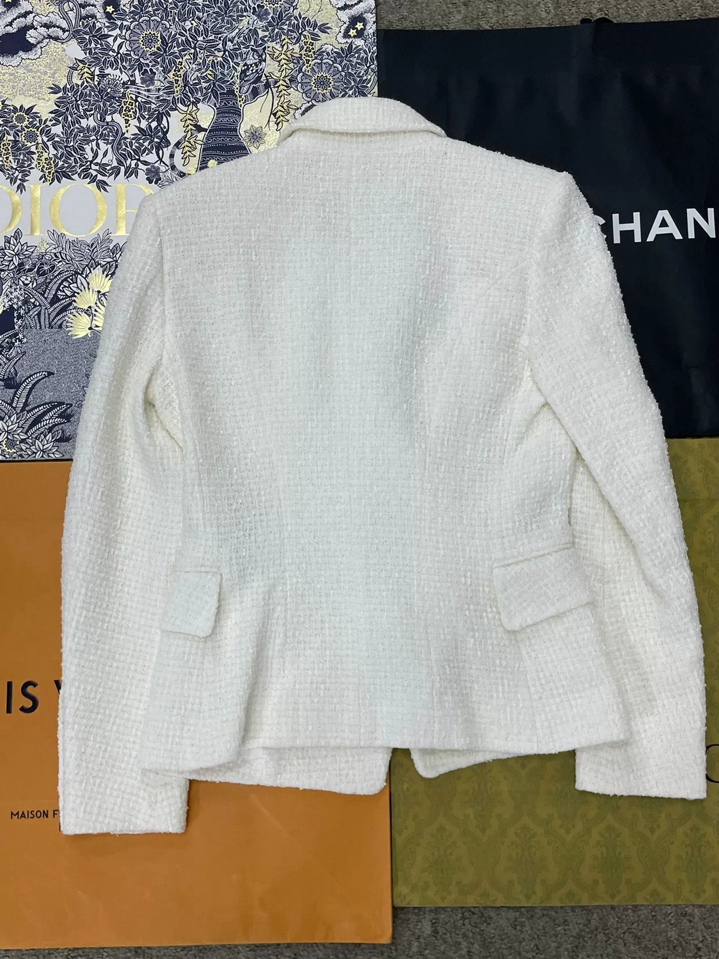 Balmain Balmain White Gold-Button Blazer Size S / US 4 / IT 40 - 3 Thumbnail