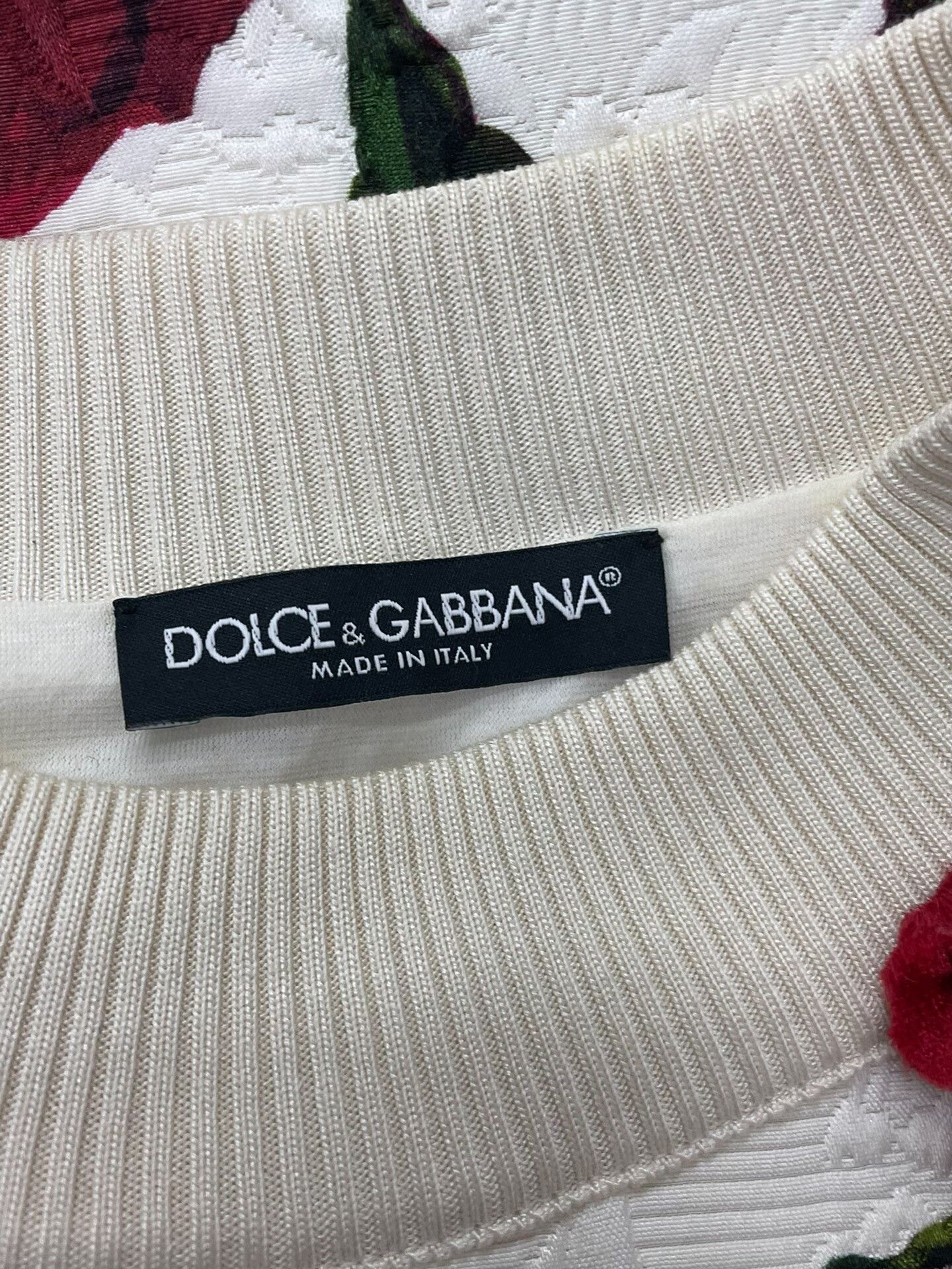 Dolce & Gabbana Dolce&Gabbana White Rose Beaded Top Size XS / US 0-2 / IT 36-38 - 4 Thumbnail