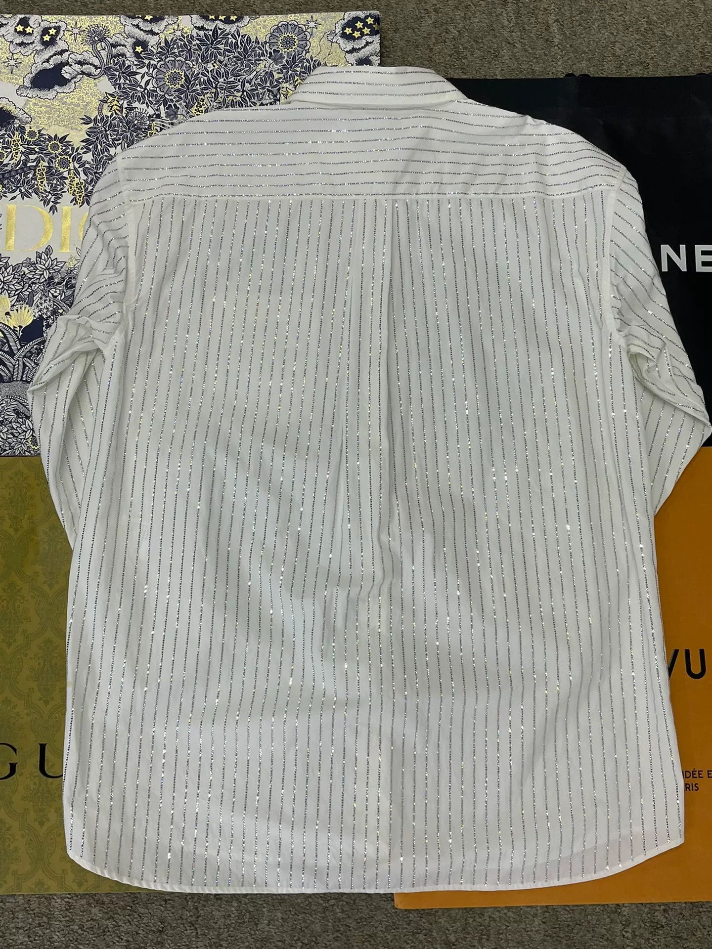Alexander Wang Alexander Wang White Rhinestone Shirt Size S / US 4 / IT 40 - 3 Thumbnail