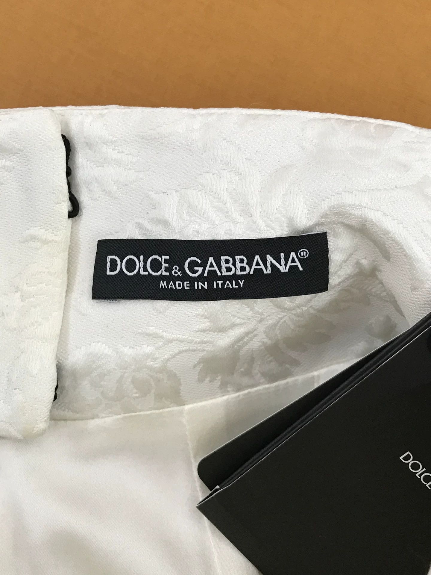 Dolce & Gabbana Dolce Gabbana White Floral Black Trim Skirt Size 42" / US 20 - 4 Thumbnail