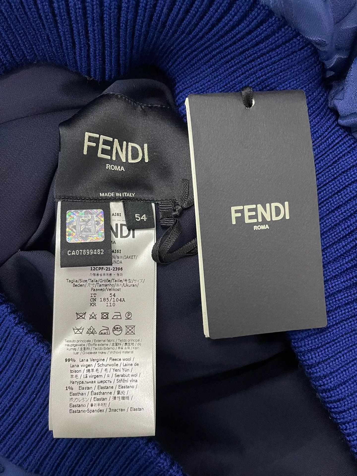 Fendi Fendi Blue Reversible Cotton Coat Size US L / EU 52-54 / 3 - 5 Thumbnail