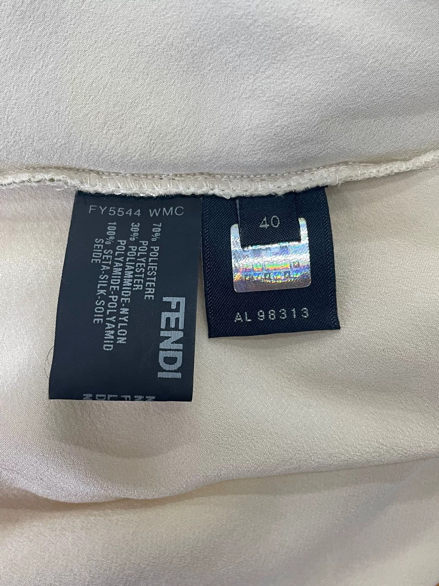 Fendi FENDI Beige Sequin Silk Camisole Size S / US 4 / IT 40 - 5 Thumbnail