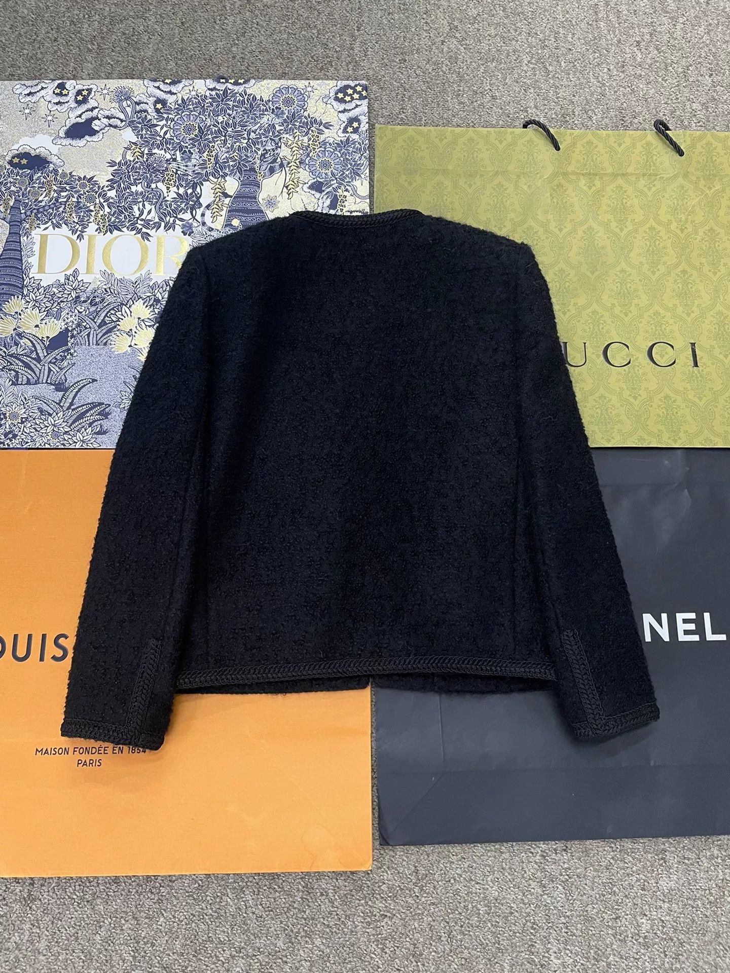 Celine Celine Black Tweed Three-Pocket Coat Size XS / US 0-2 / IT 36-38 - 2 Thumbnail