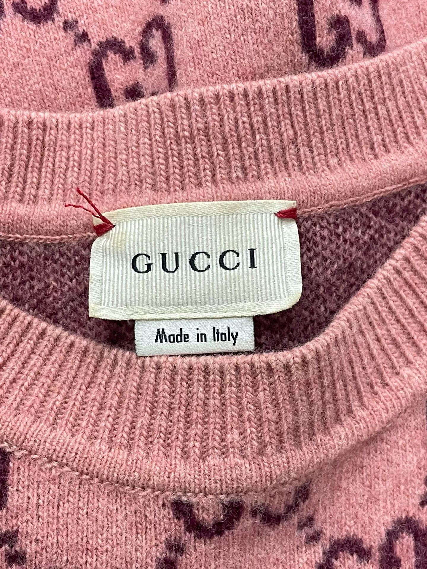 Gucci Gucci Pink Logo Knit Short-Sleeve Top Size M / US 6-8 / IT 42-44 - 4 Thumbnail