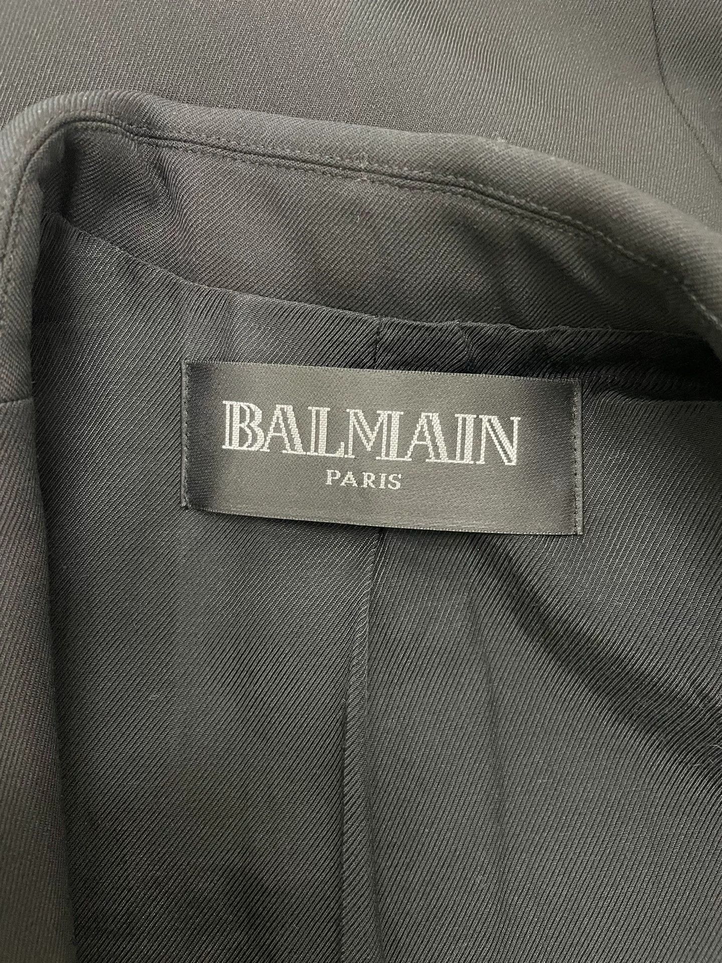 Balmain Balmain New Two-Button Black Blazer Size S / US 4 / IT 40 - 4 Thumbnail
