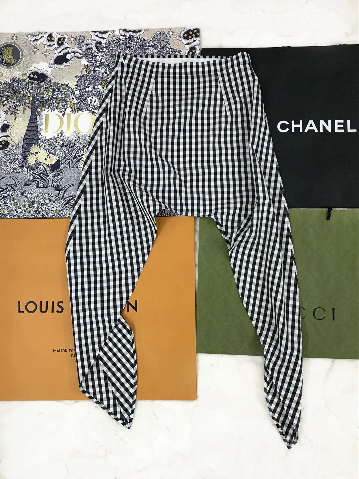 Burberry Burberry Plaid Tie Waist Skirt Size 38" / US 16 / IT 52 - 2 Thumbnail