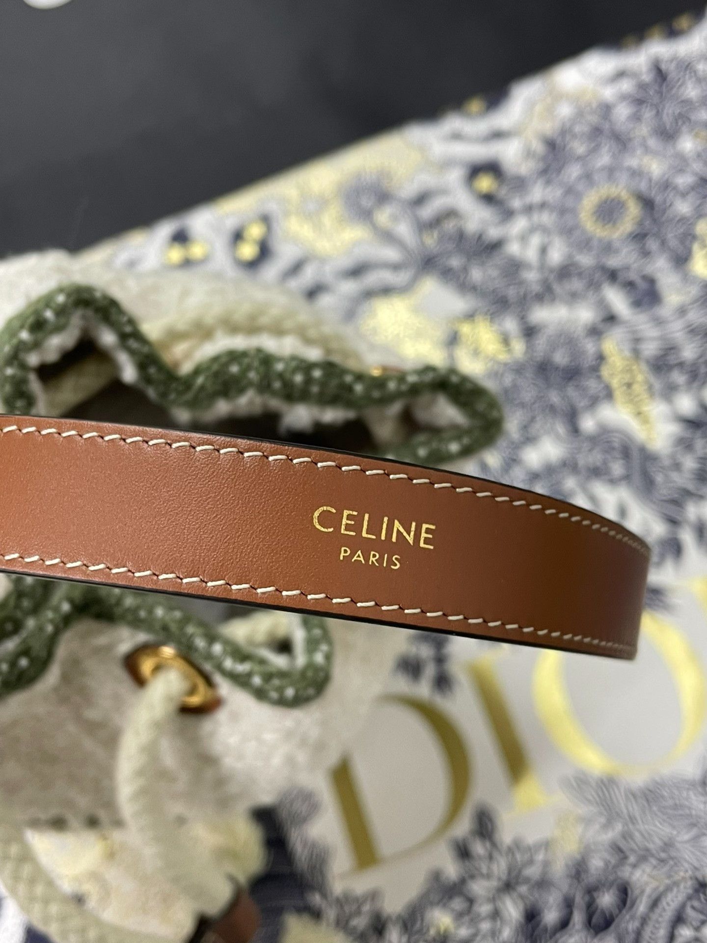 Celine Celine Green Woven Bucket Bag Size ONE SIZE - 6 Thumbnail