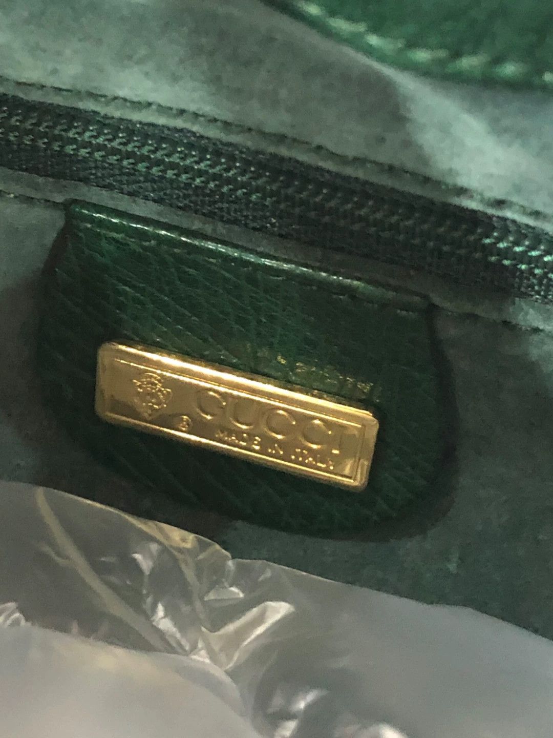 Gucci Gucci Green Ostrich Leather Bucket Bag Size ONE SIZE - 7 Thumbnail