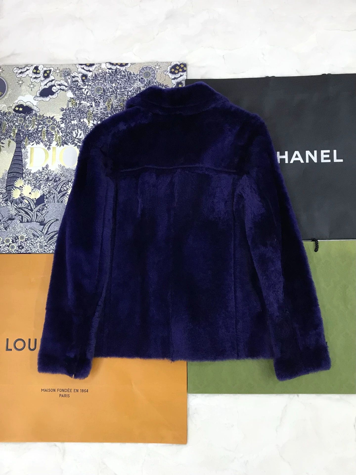 Yves Salomon Yves Salomon Blue Fur Coat Size XS / US 0-2 / IT 36-38 - 2 Thumbnail