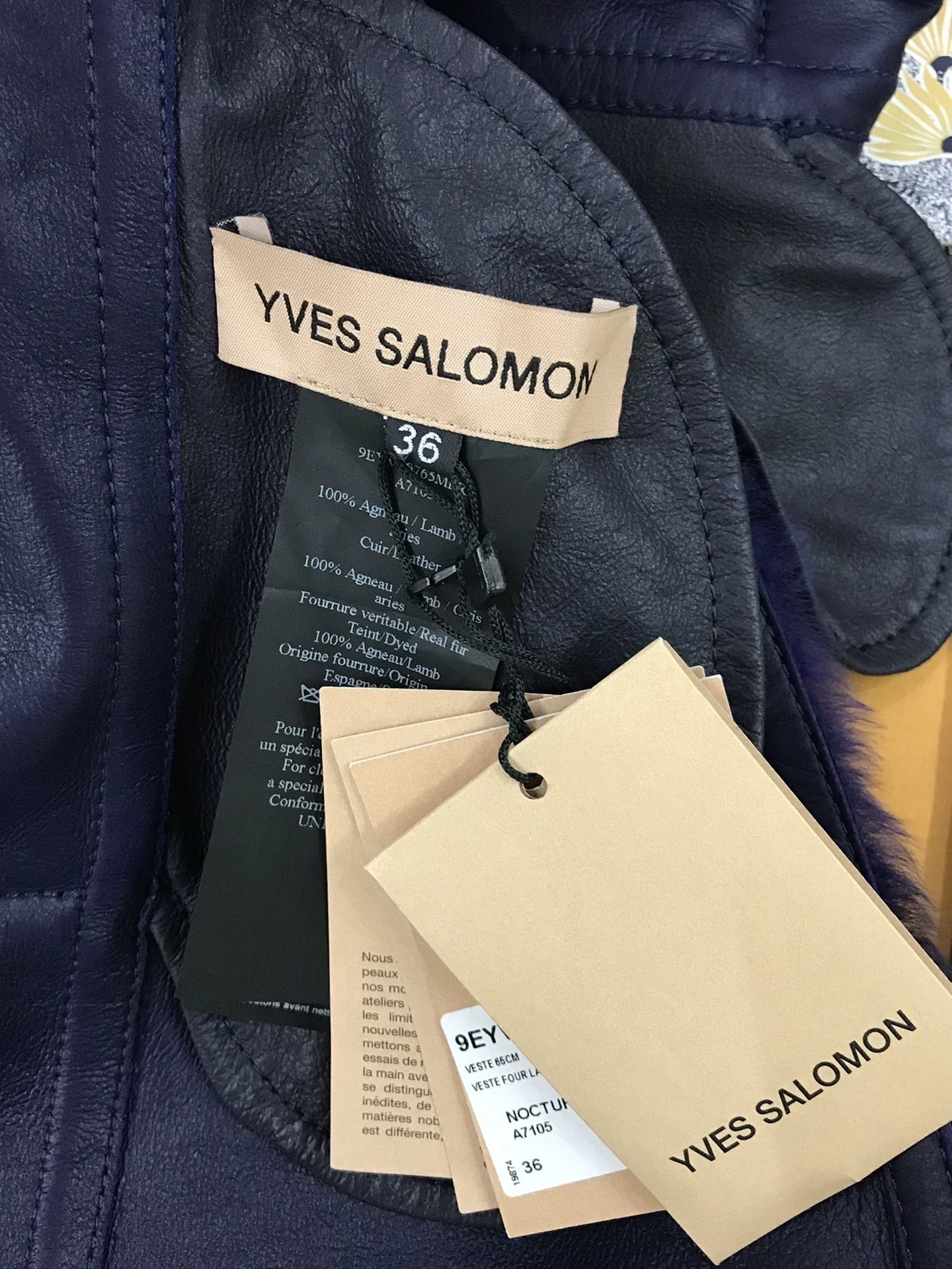 Yves Salomon Yves Salomon Blue Fur Coat Size XS / US 0-2 / IT 36-38 - 3 Thumbnail